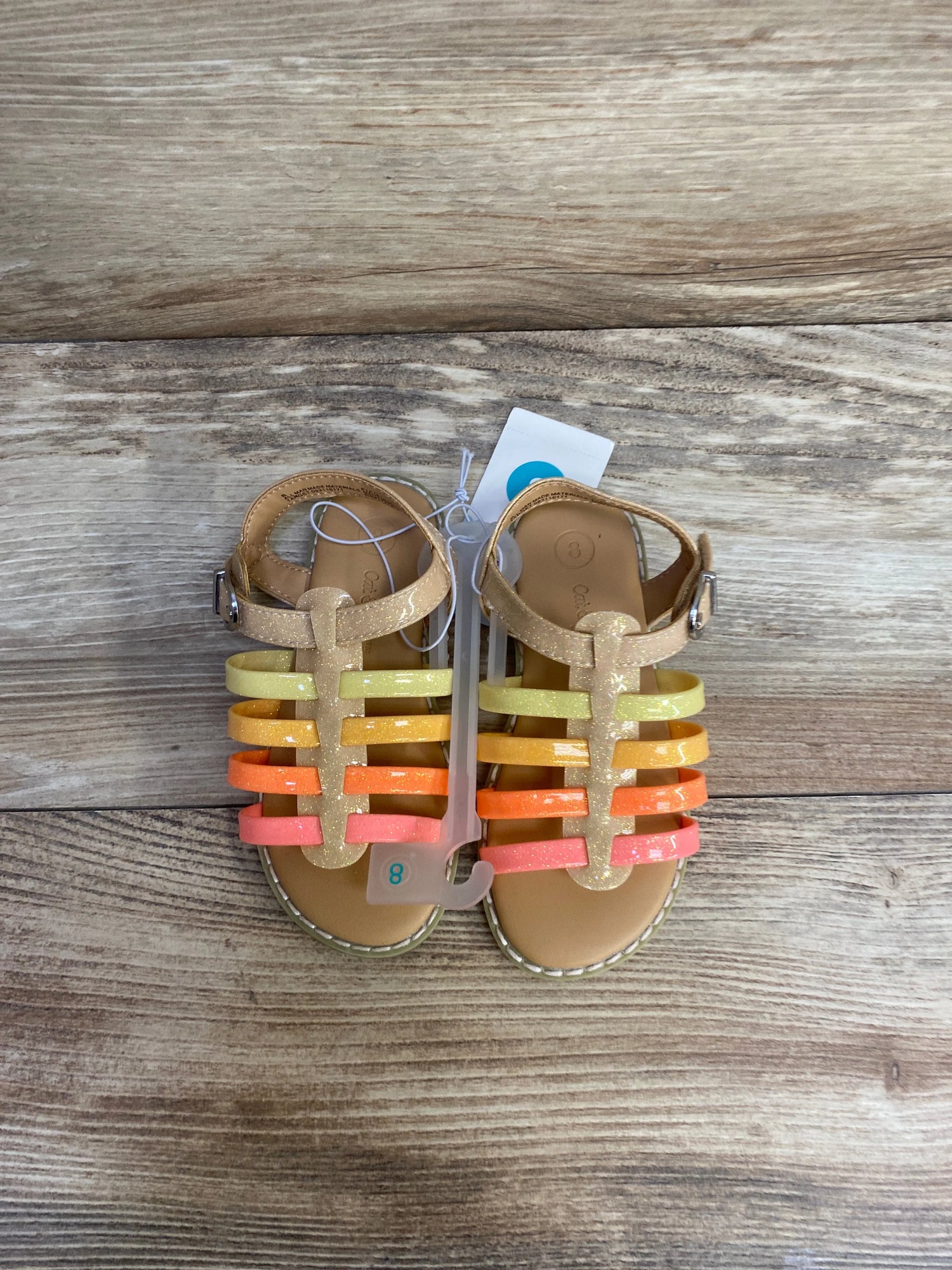NEW Cat & Jack Glitter Shanel Fisherman Sandals sz 8c - Me n Mommy To Be