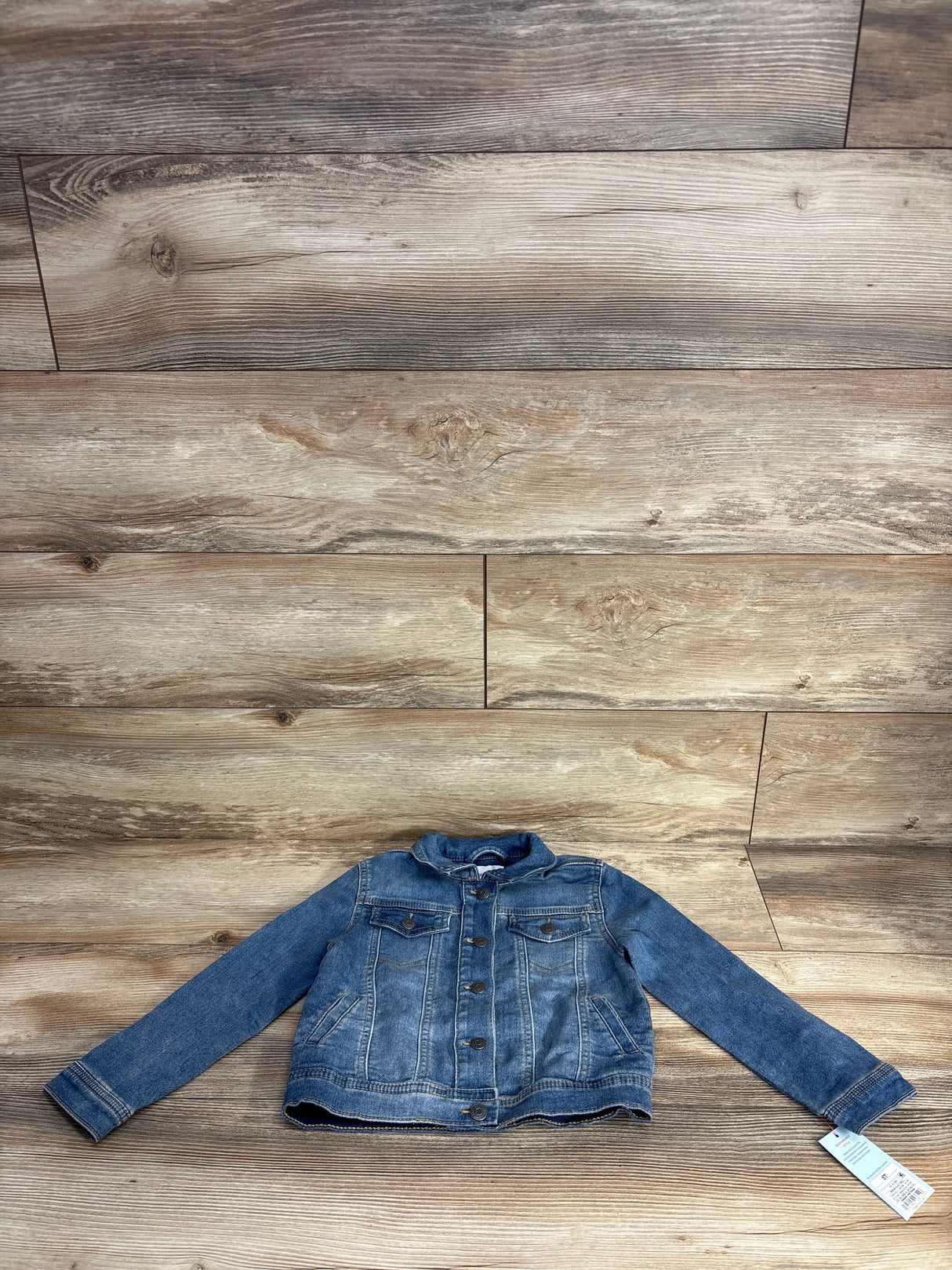Cat & Jack Denim Button Up Jacket Blue sz 5T