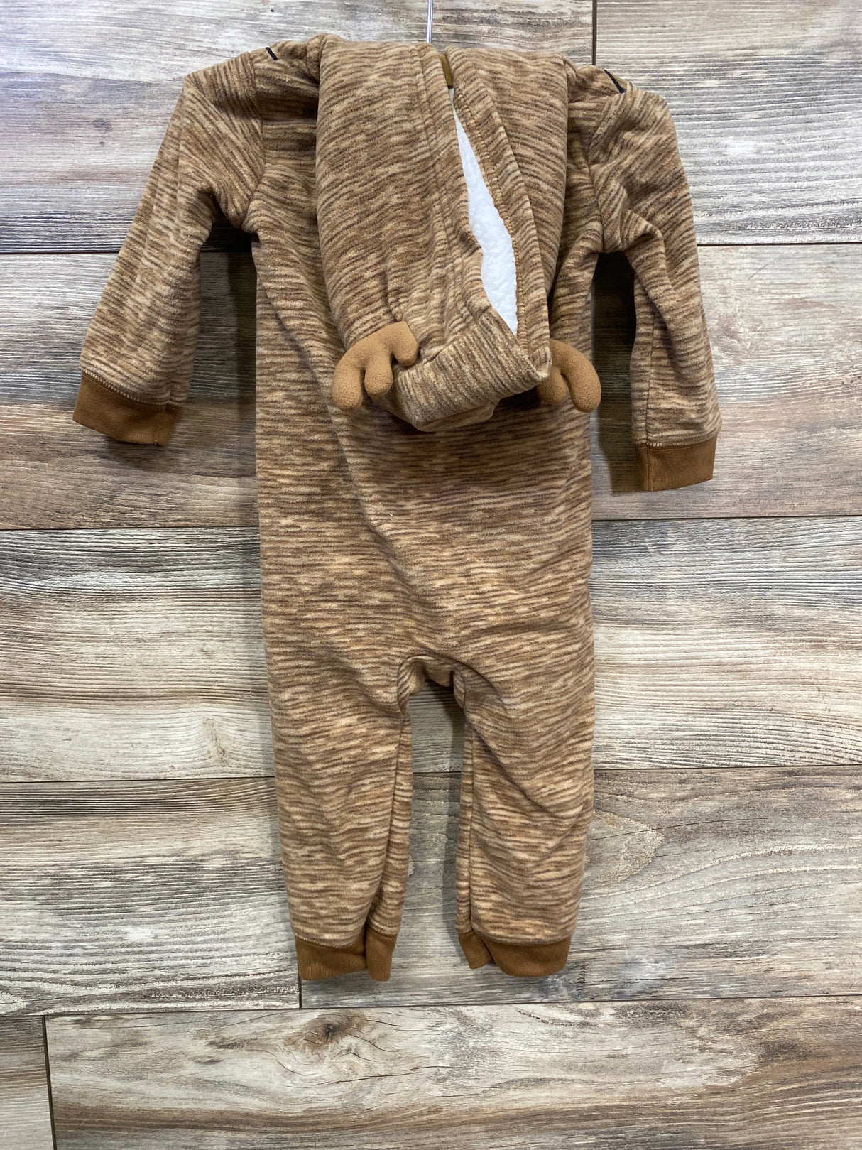 Just One You Reindeer Hooded Coverall Brown sz 18m