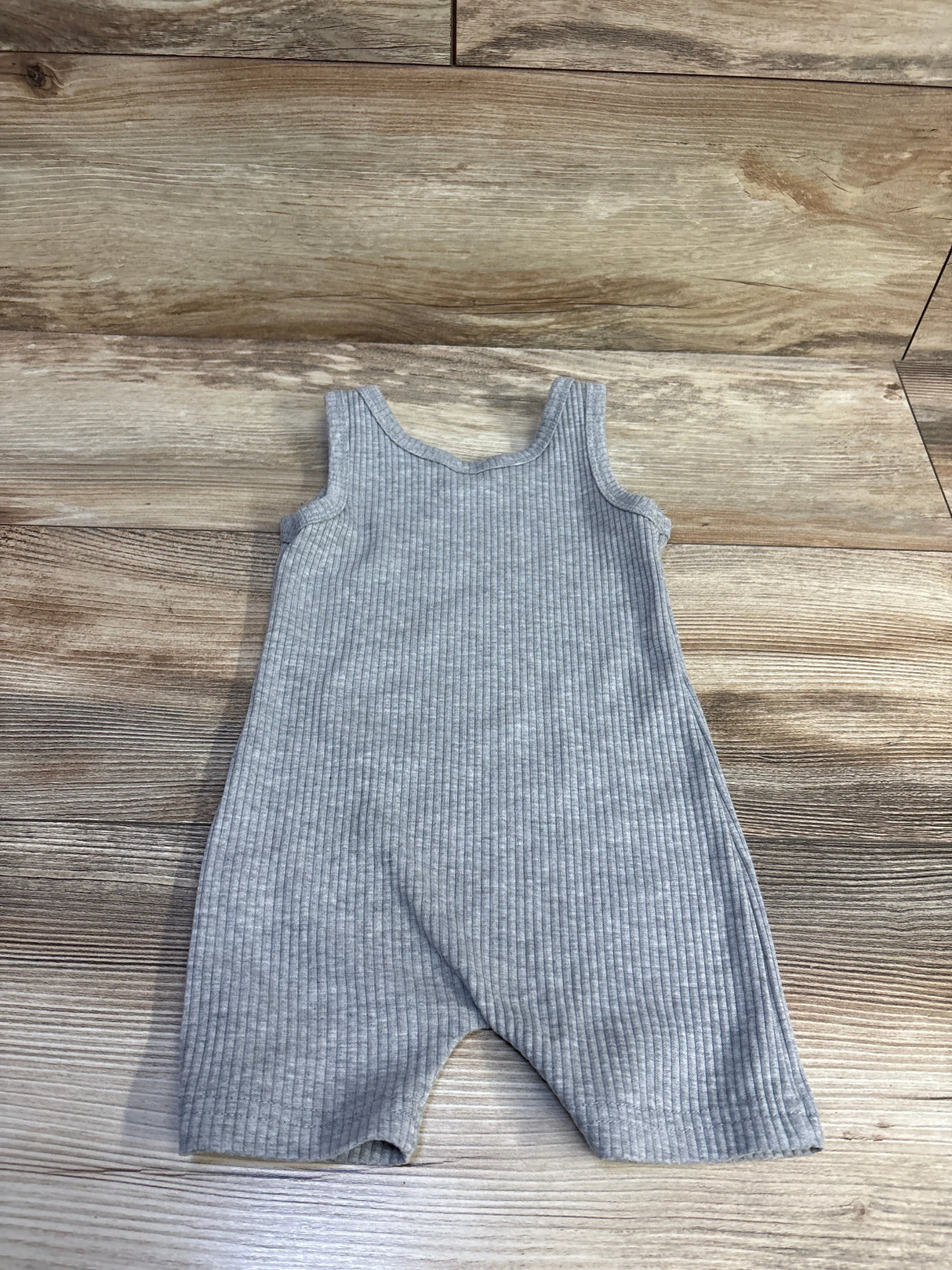 Shein Ribbed Tank Shortie Romper Grey sz 9-12m