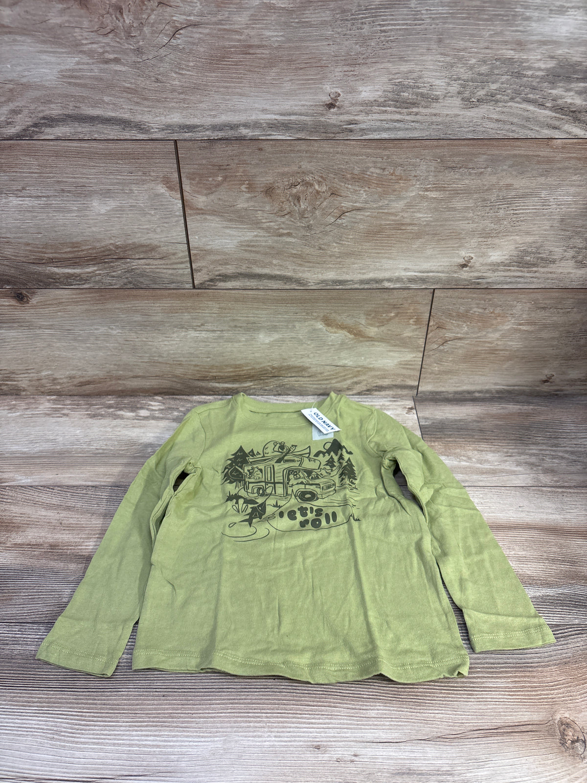 NEW Old Navy Let's Roll Green Shirt sz 5T
