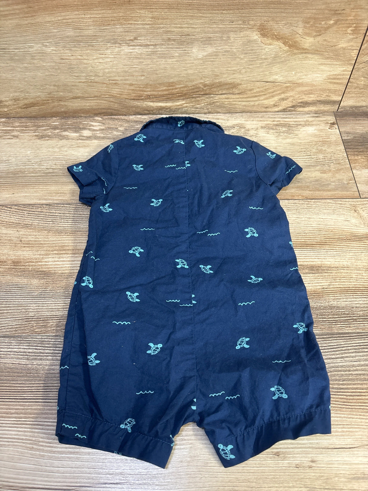 Child Of Mine Turtle Polo Romper Navy sz 6-9m