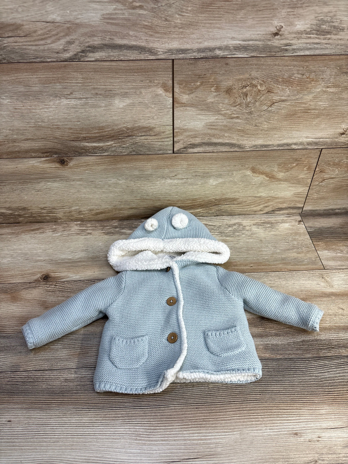 Carter's Sherpa Lined Jacket Baby Blue sz 6m