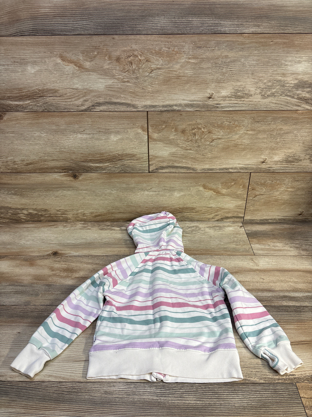 Play by Little Sleepies Bamboo Striped Zip Hoodie White sz 3T