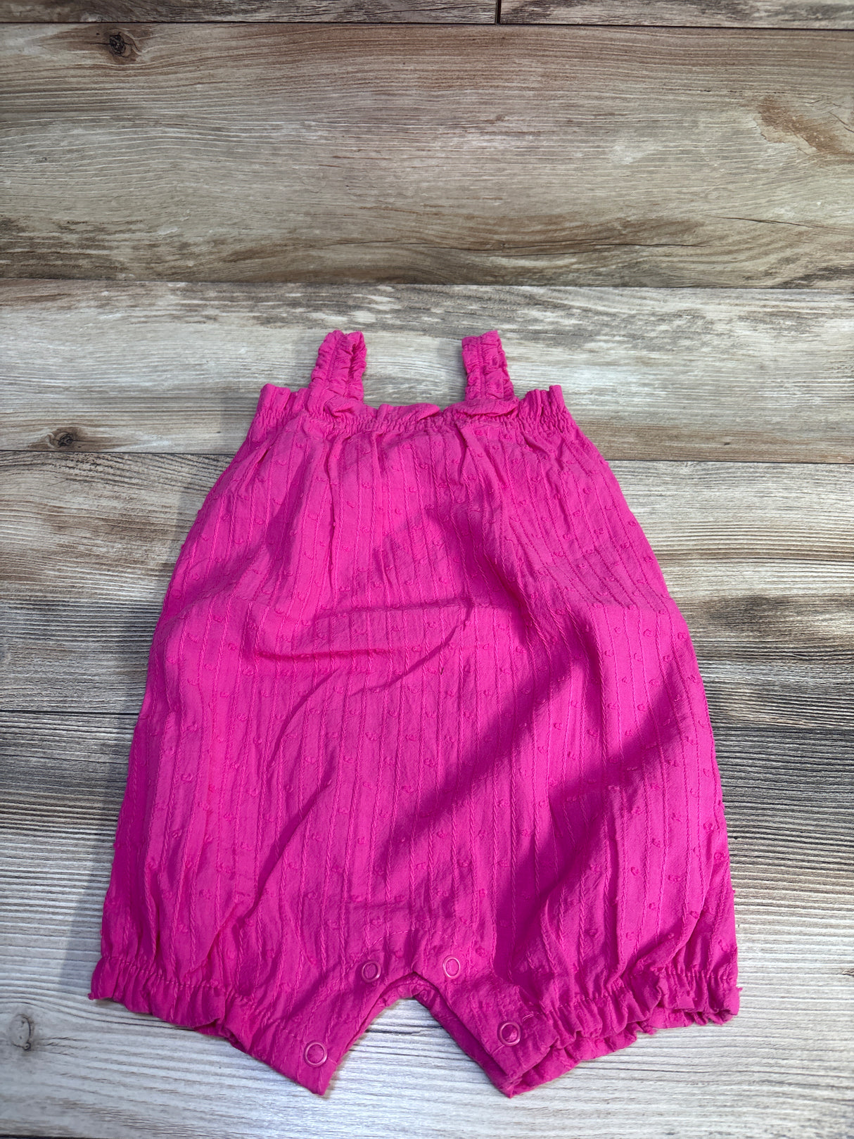 NEW First Impressions Swiss Dot Romper Hot Pink sz 18m