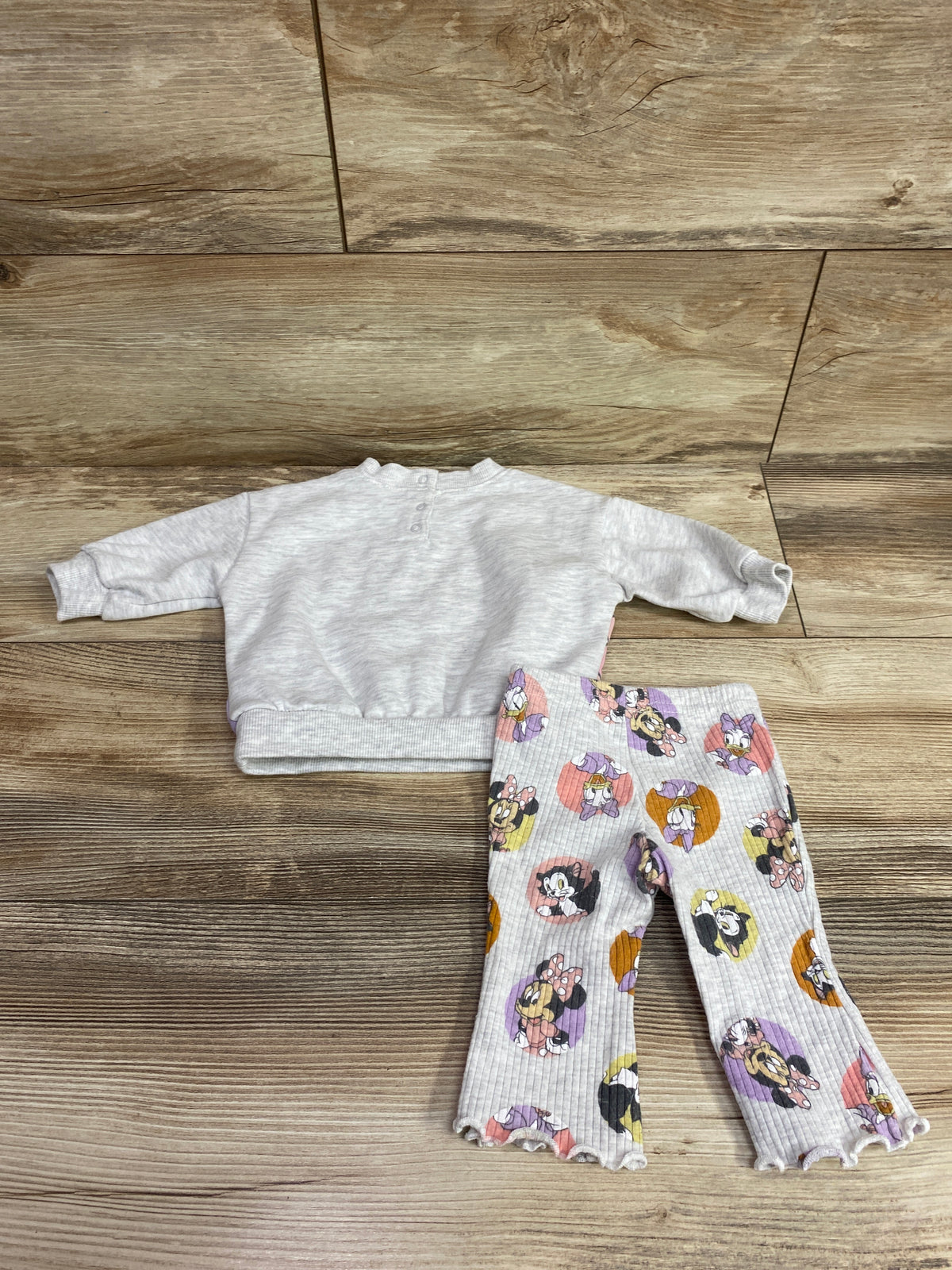 Disney Baby 2pc Minnie Mouse Sweatshirt & Pants Set Grey sz 0/3m
