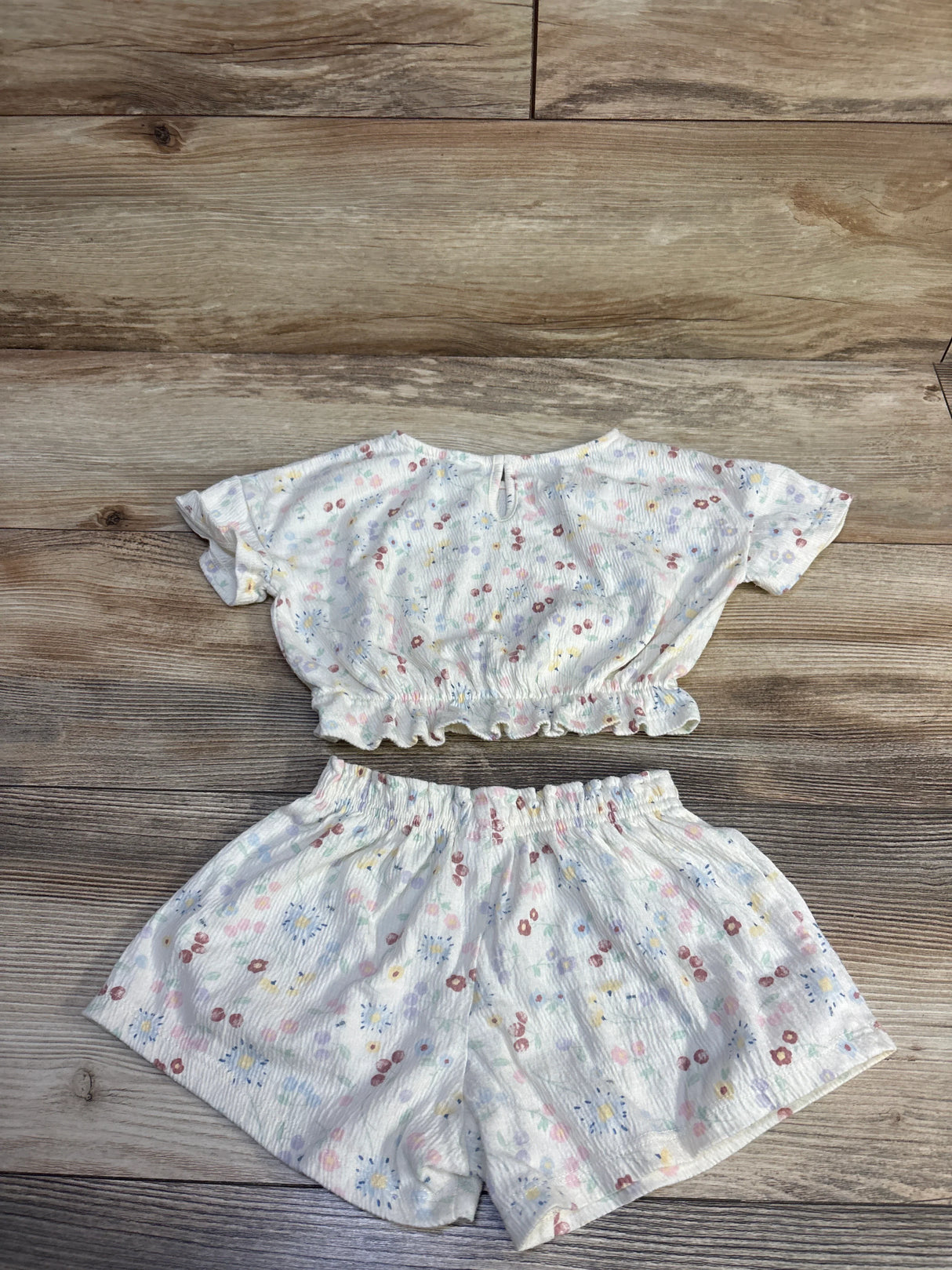 Member's Mark 2pc Crinkle Playwear Set Ivory sz 18m