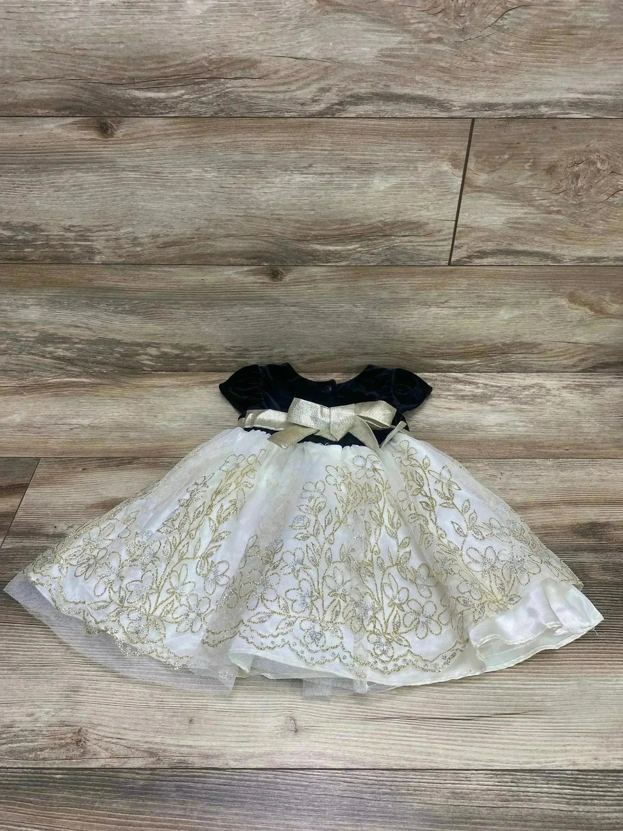 Jona Michelle Velvet Floral Dress Black/Ivory sz 2T - Me n Mommy To Be