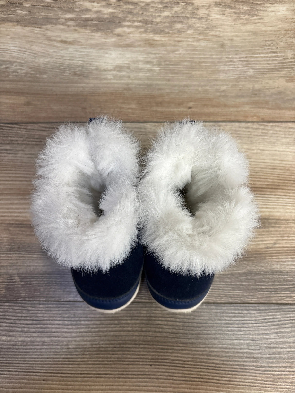 FEETCITY Faux-Fur Lined Boots Navy sz 5c