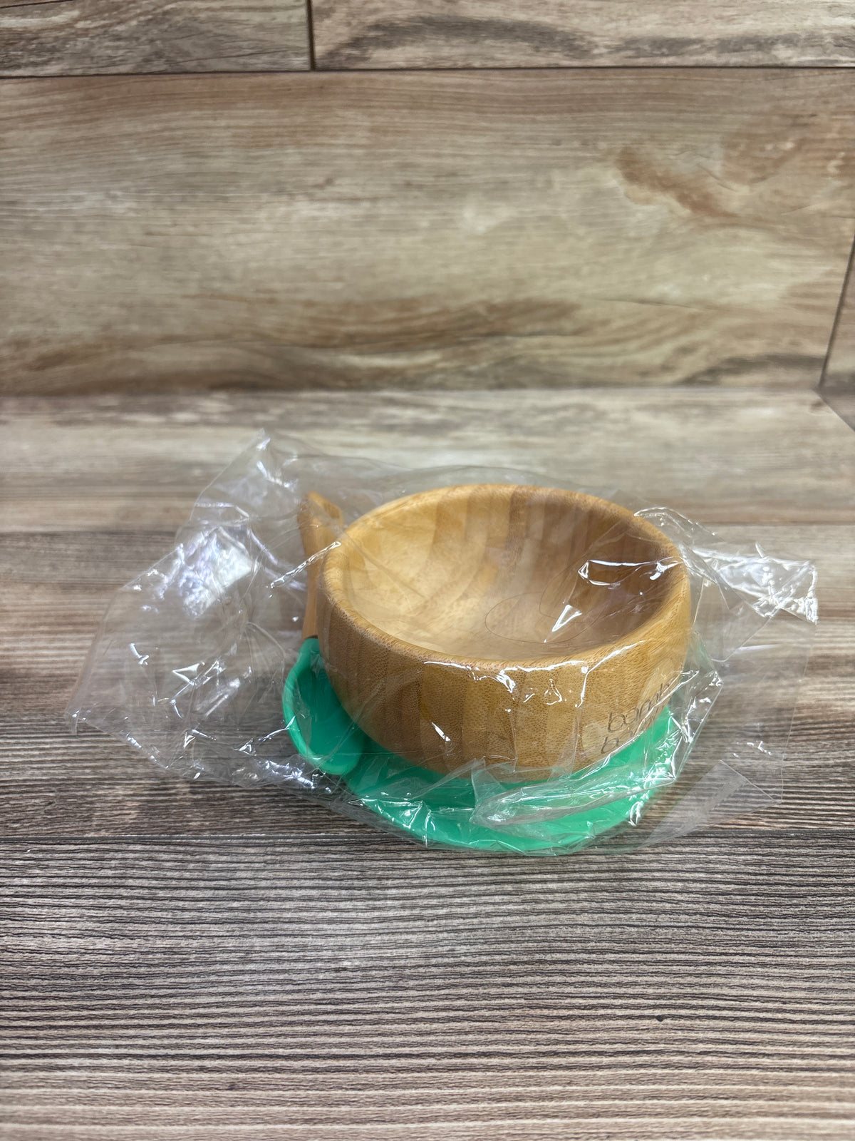 NEW 2pc Bamboo Suction Bowl & Spoon Set