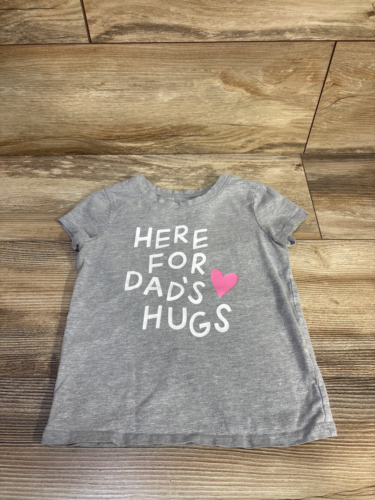 Cat & Jack Here For Dad's Hugs Shirt Grey sz 4T