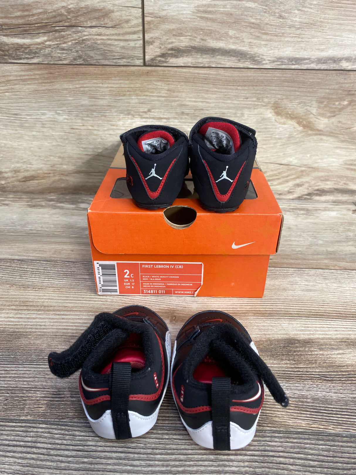 First Lebron IV (CB) Sneakers Gift Pack Red/Black sz 2c