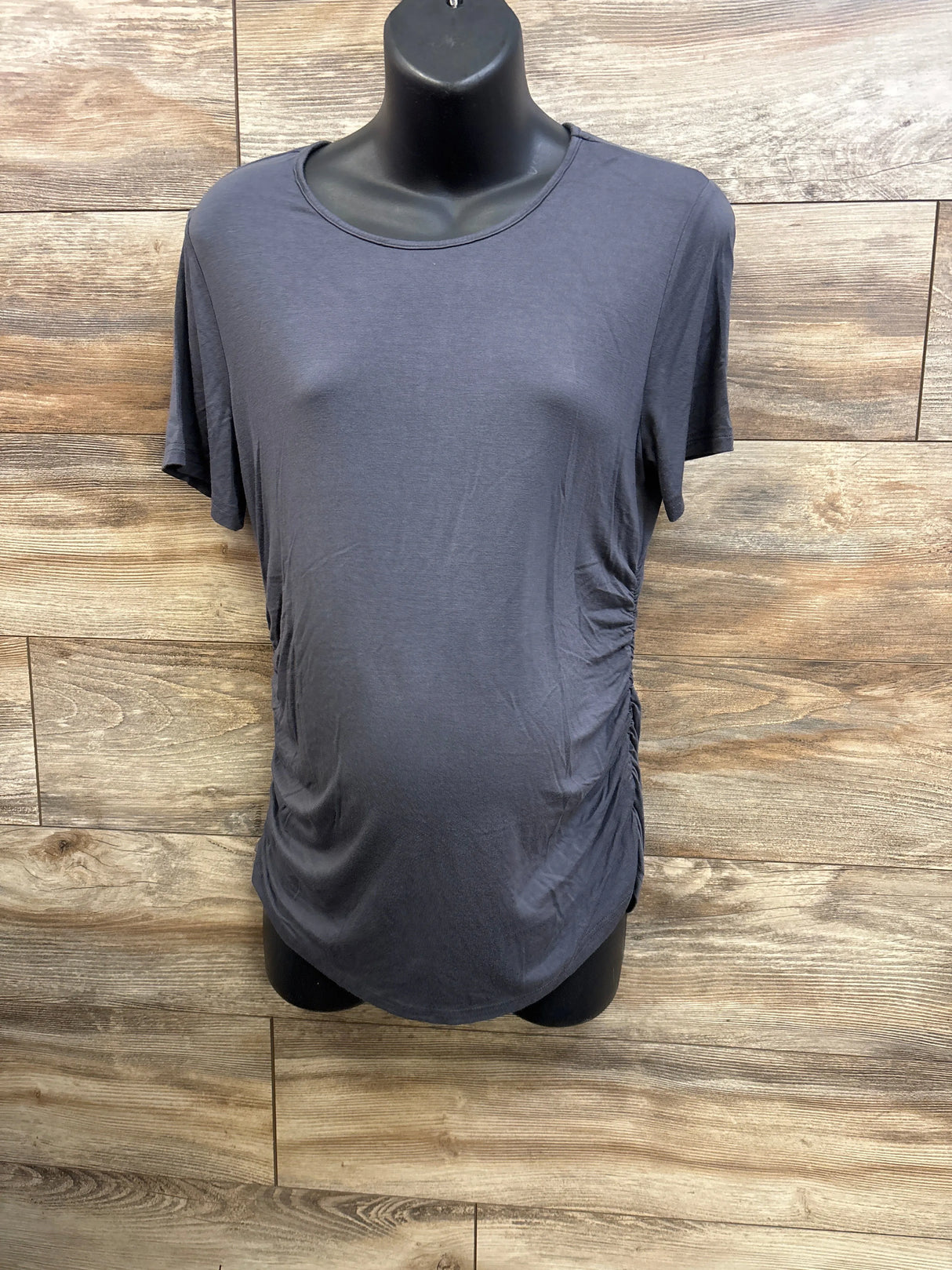 Ruched Maternity Shirt Grey sz Large
