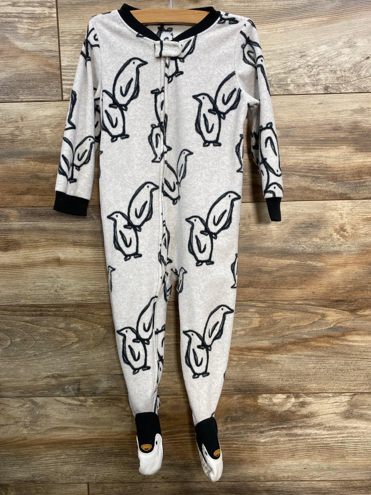 Carter's Penguin Blanket Sleeper Grey sz 24m