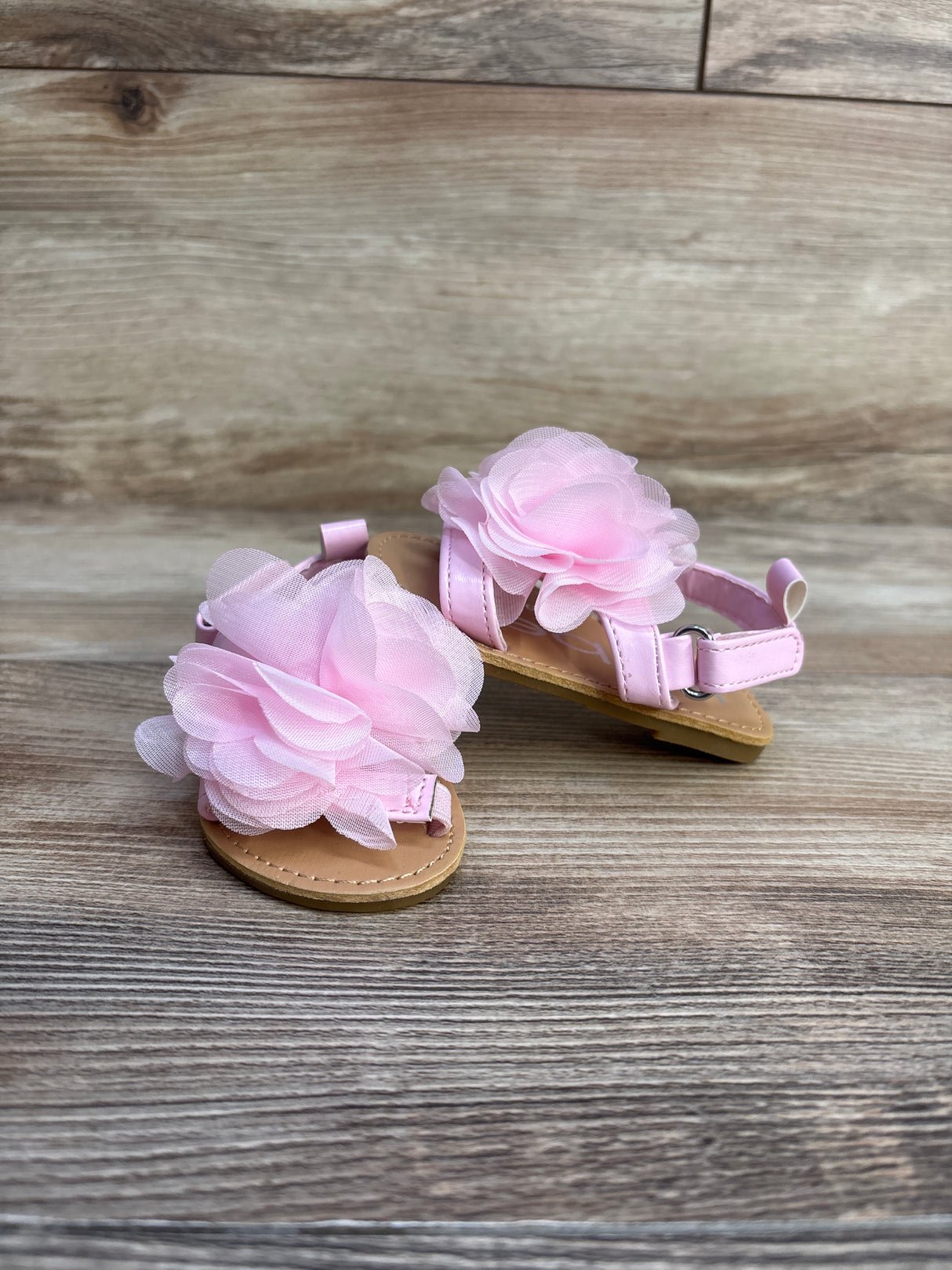Bebe Baby Chiffon Flower Sandals Pink sz 2c - Me n Mommy To Be