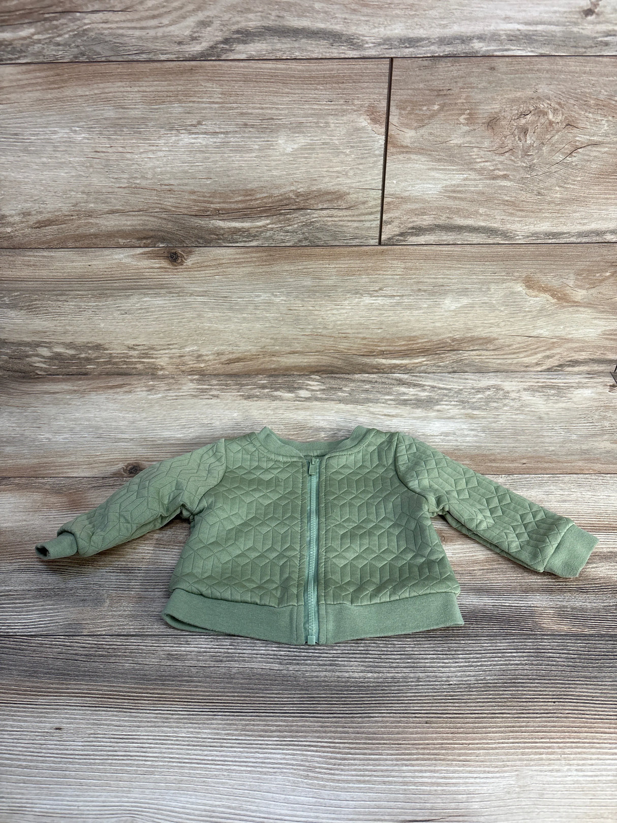 Cat & Jack Textured Full Zip Sweatshirt Green sz 6-9m
