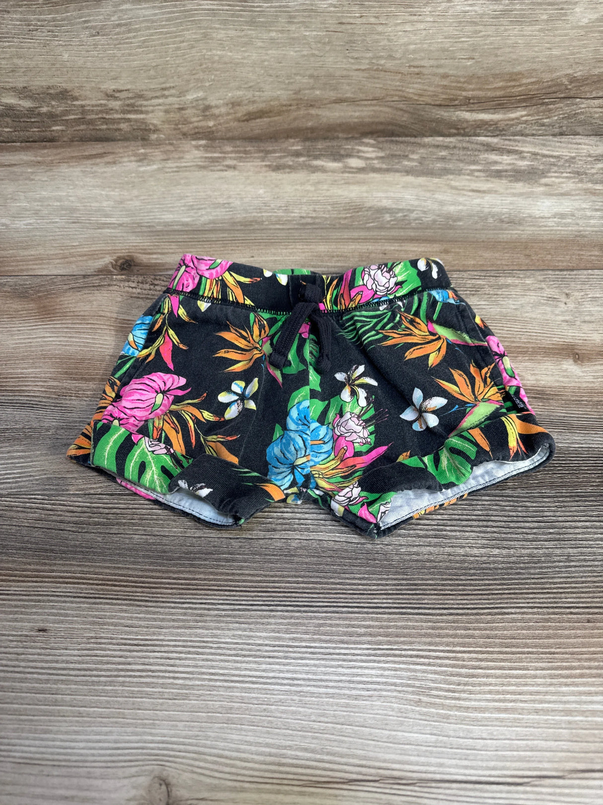 Bonds Floral Pull On Shorts Black sz 12-18m - Me n Mommy To Be