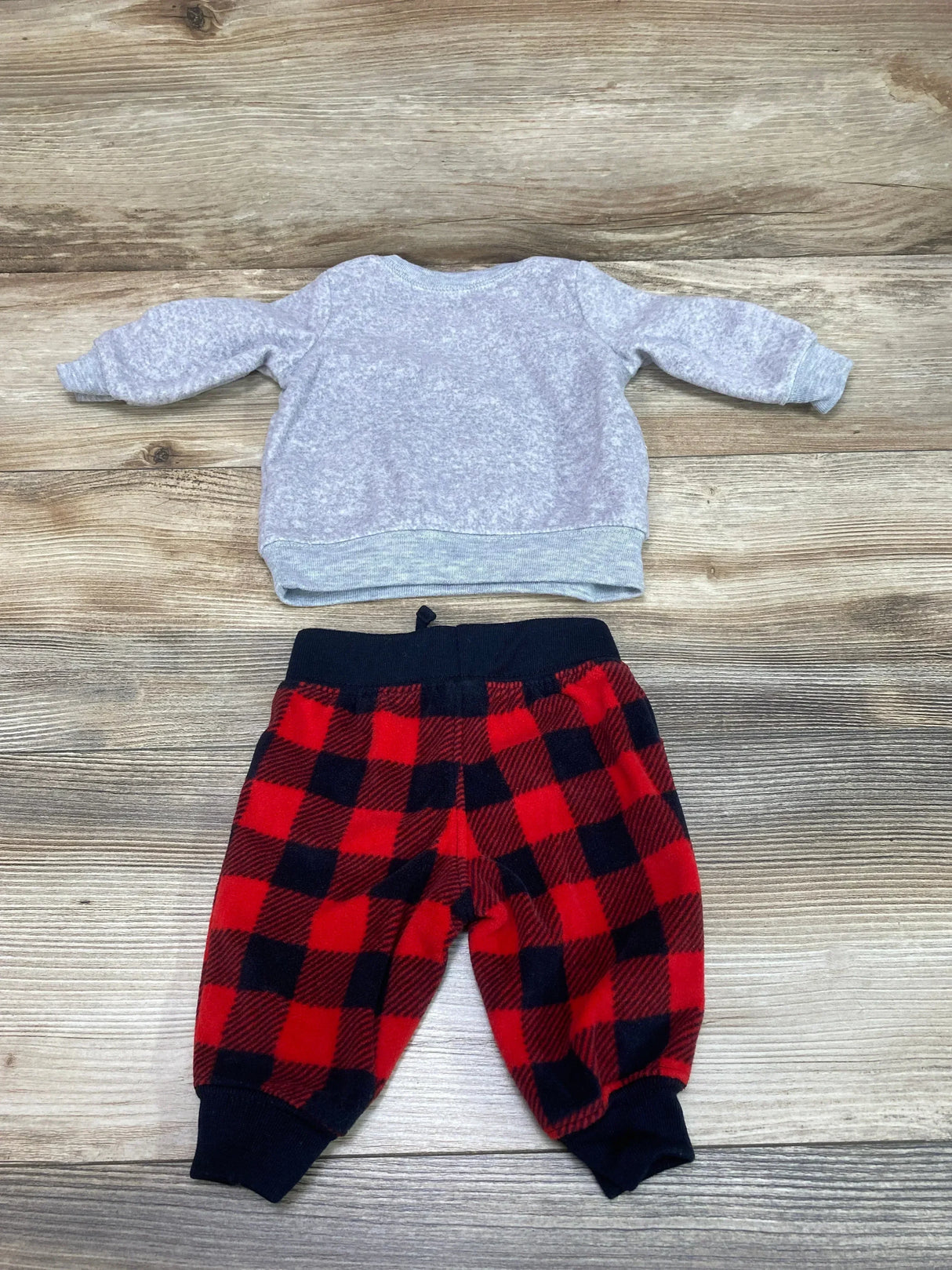 Just One You 2pc Santa Sweatshirt & Pants Grey sz 3m - Me n Mommy To Be