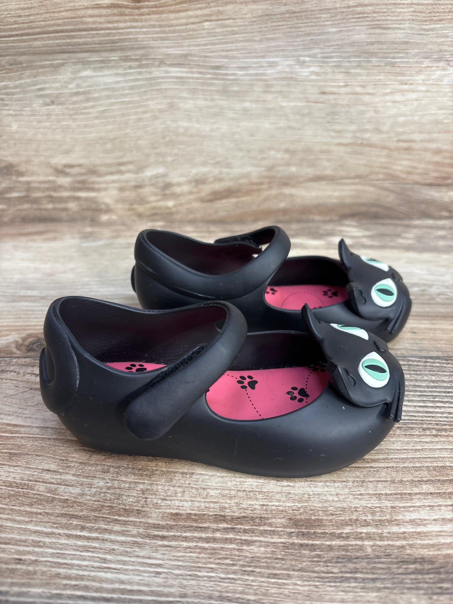 Mini Melissa Ultragirl II Cat Jelly Flats Black sz 7c