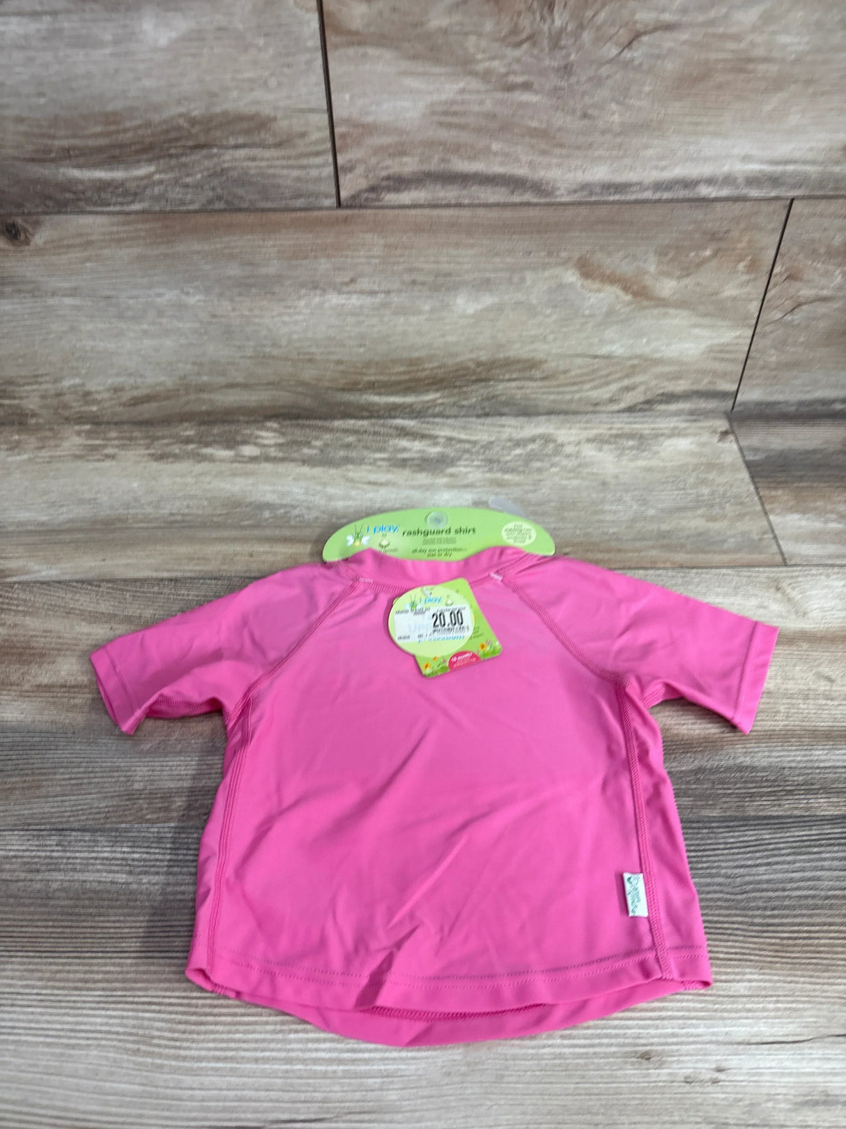 NEW Green Sprouts Short Sleeve Rashguard Shirt Hot Pink sz 18m