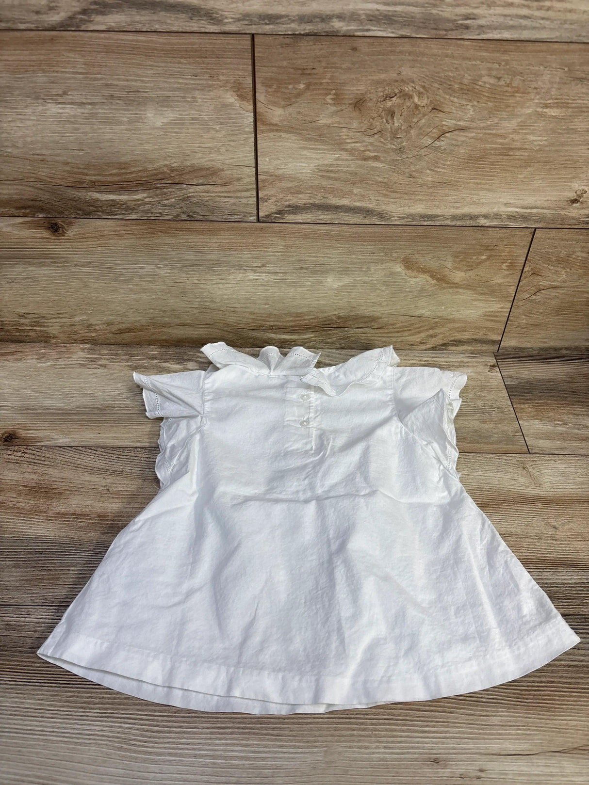 Janie & Jack Ruffle Flutter Sleeve Top White sz 5T