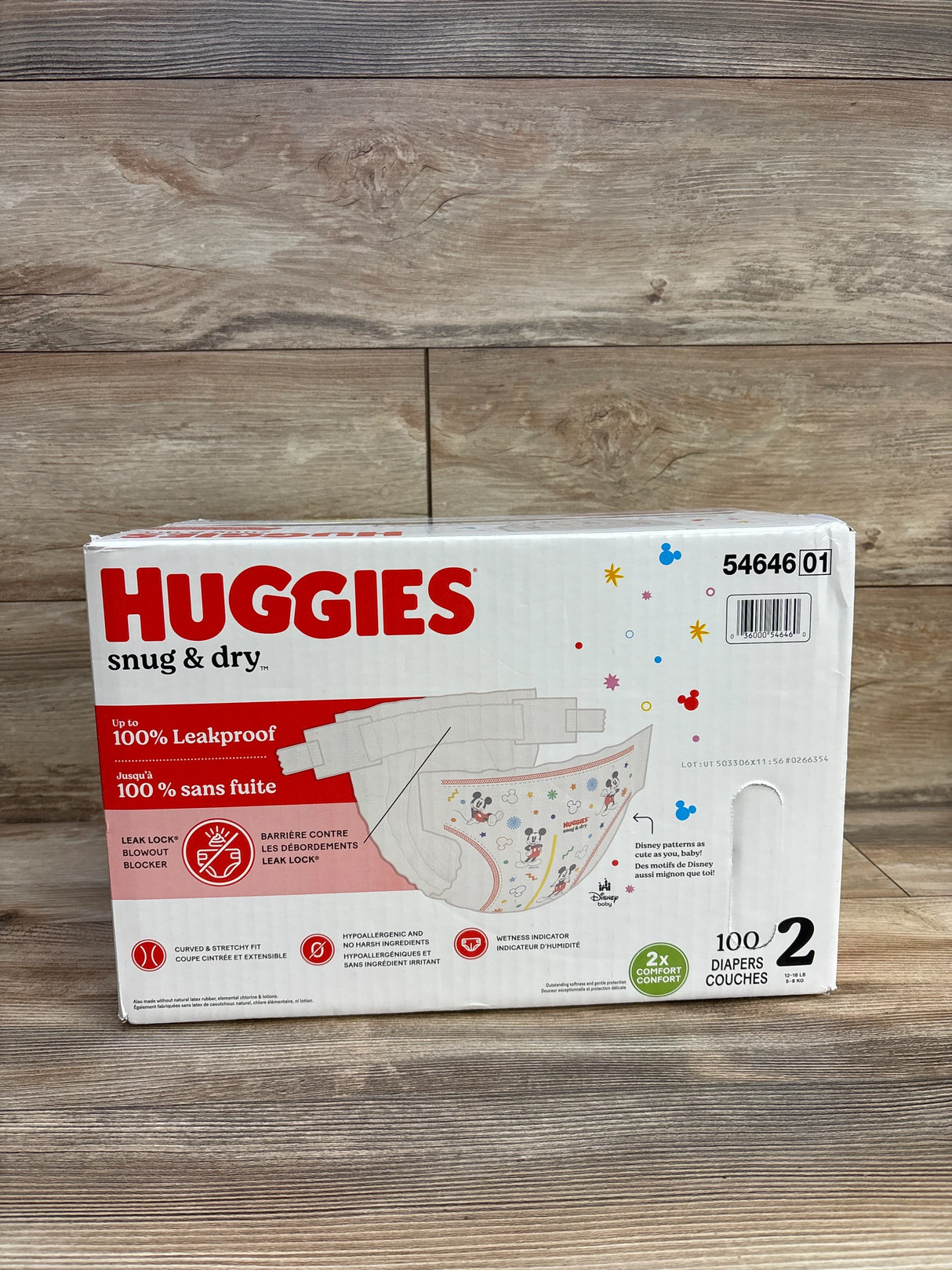 NEW Huggies Snug & Dry Diapers, 100ct. Size 2