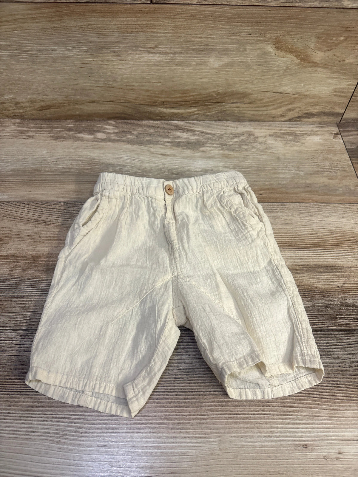 Zara Linen Pull-On Pants Ivory sz 9-12m