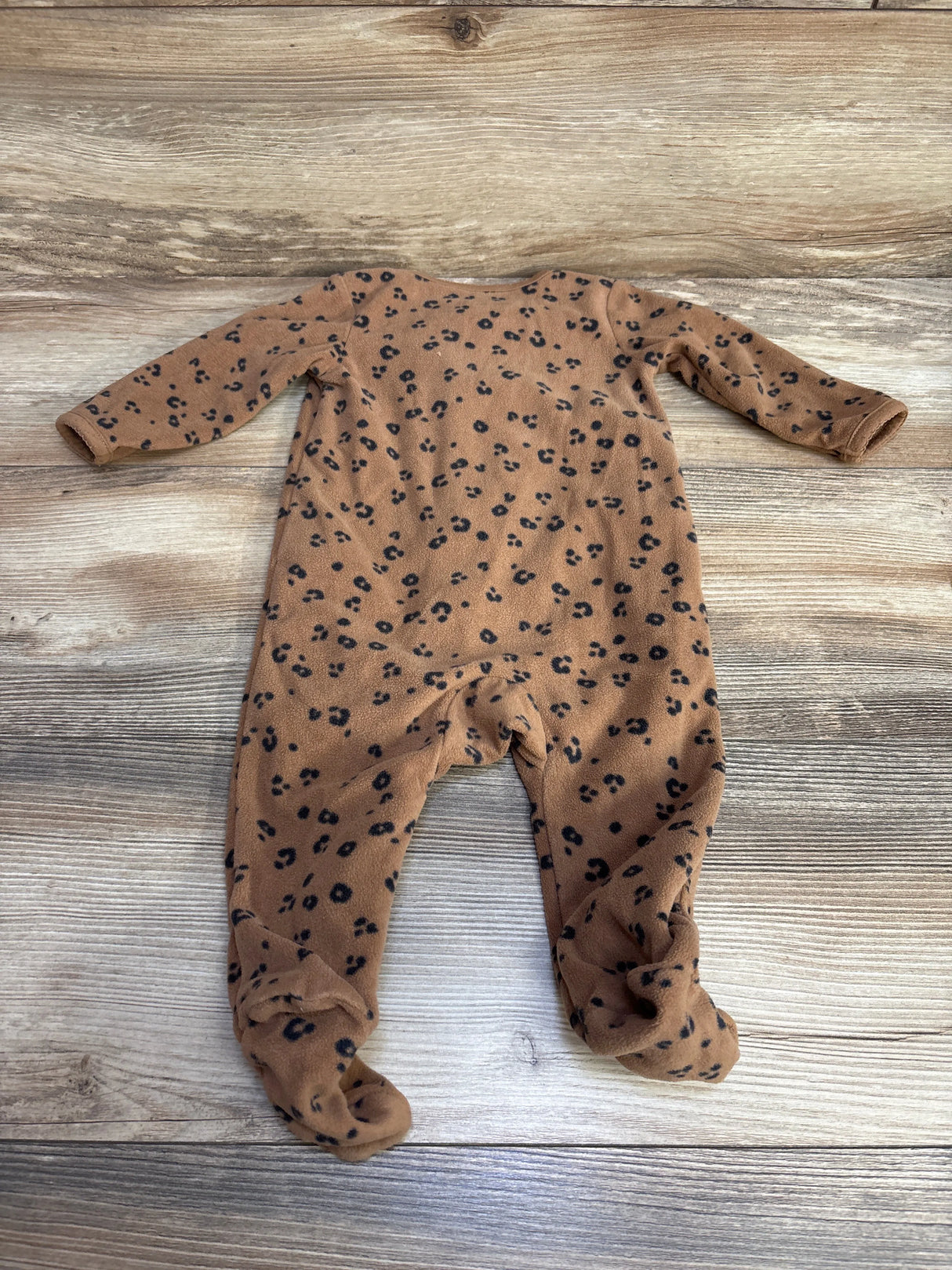 Just One You Leopard Blanket Sleeper Brown sz 6m