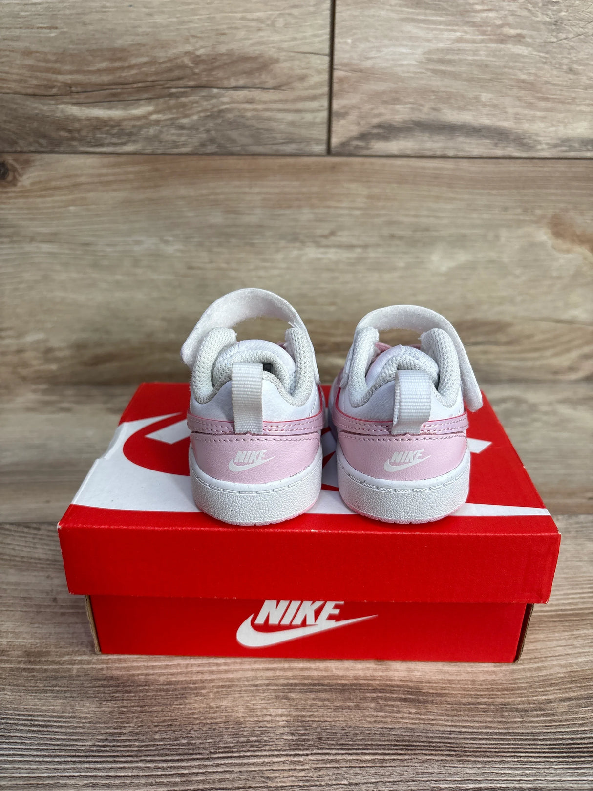 Nike Court Borough Low 2 SE TD 'White Pink Foam' Sneakers sz 2c