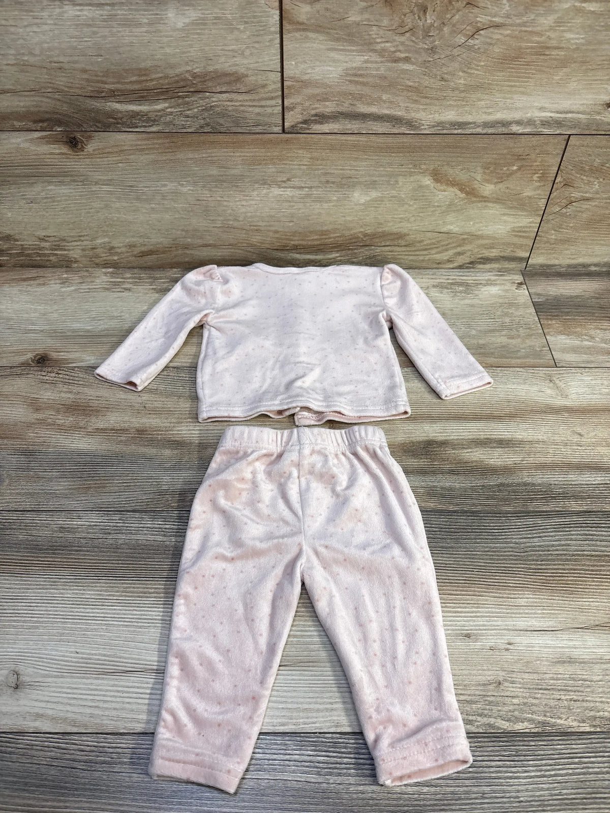 Disney Baby 2pc Bambi velour shirt and pants set in light pink for infants size 3-6m