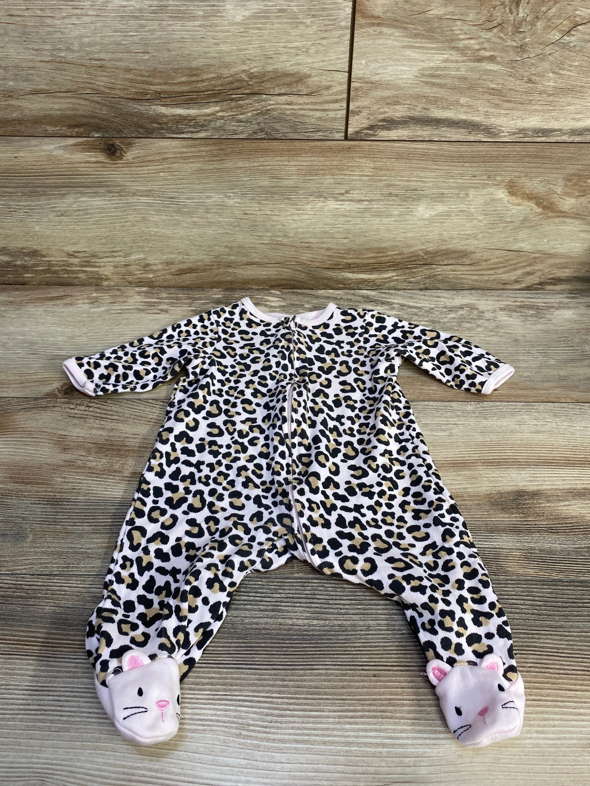 Little Me Leopard Print Sleeper Pink sz 3m - Me n Mommy To Be