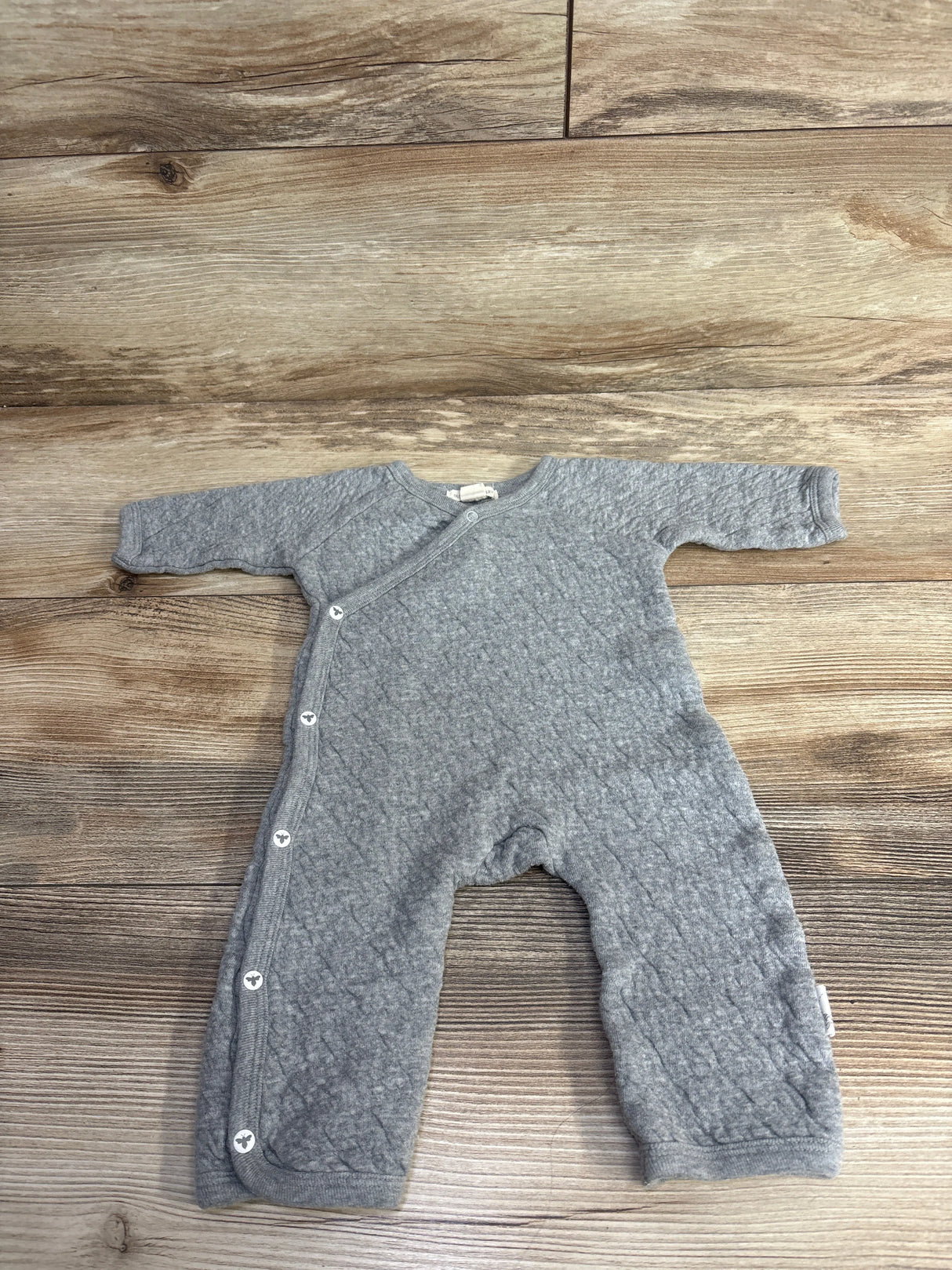 Burt's Bees Baby Kimono Coverall Grey sz Preemie