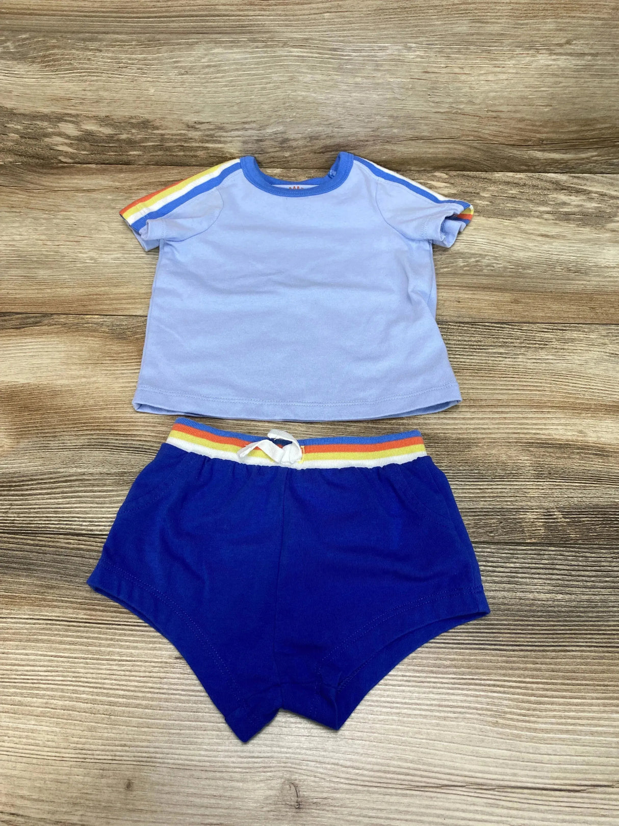 Cat & Jack 2pc Shirt & Shorts Blue sz 3-6m - Me n Mommy To Be