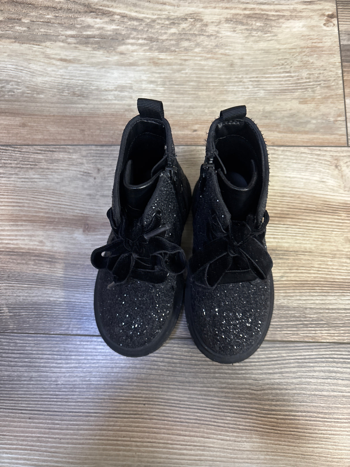 Cat & Jack Khloe Glitter Boots Black sz 8c