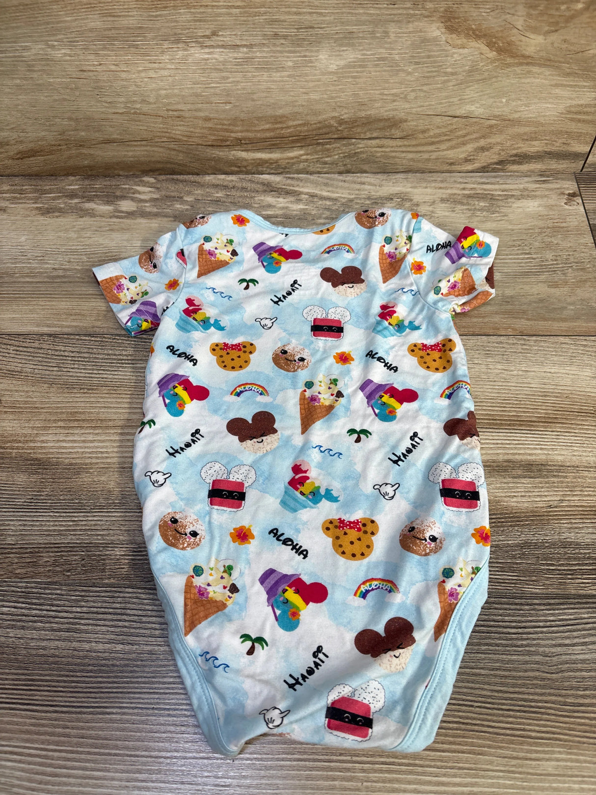 Aloha Made Baby Bamboo Dessert Bodysuit Blue sz 6-12m
