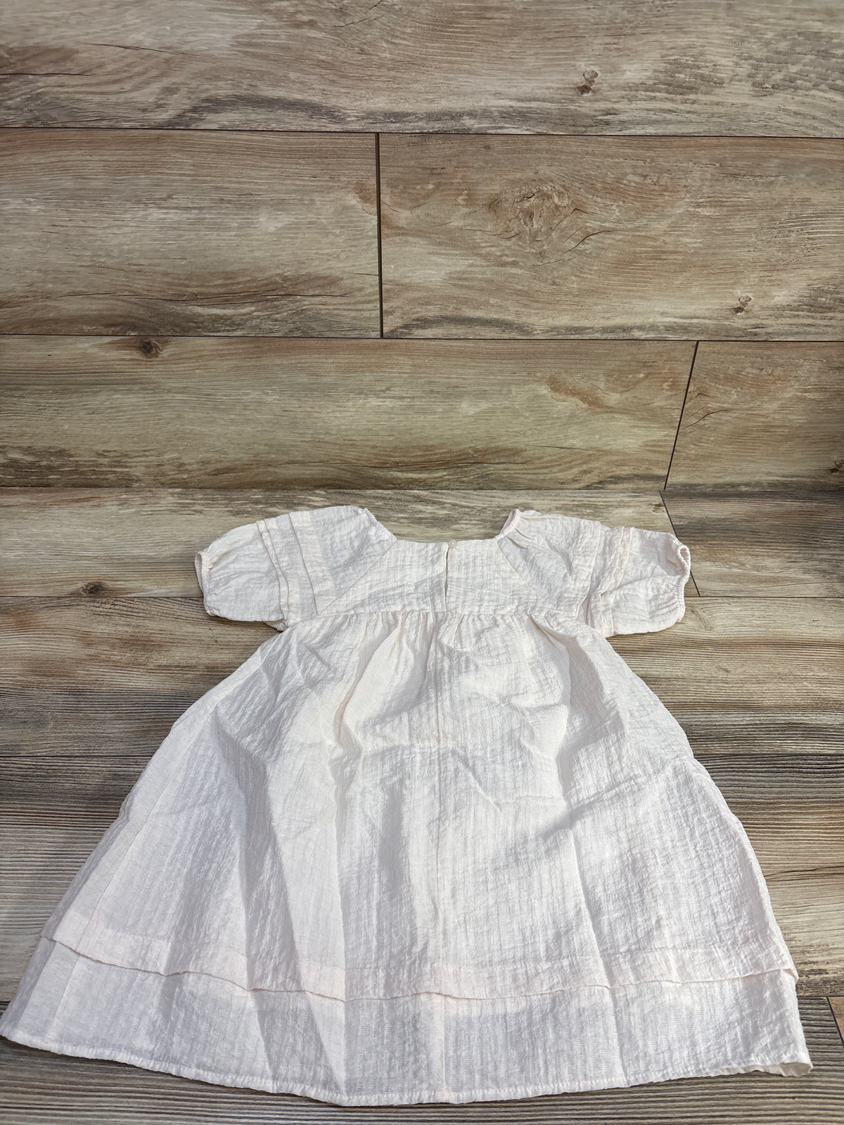 Zara Crinkled Muslin Dress Ivory sz 4-5T