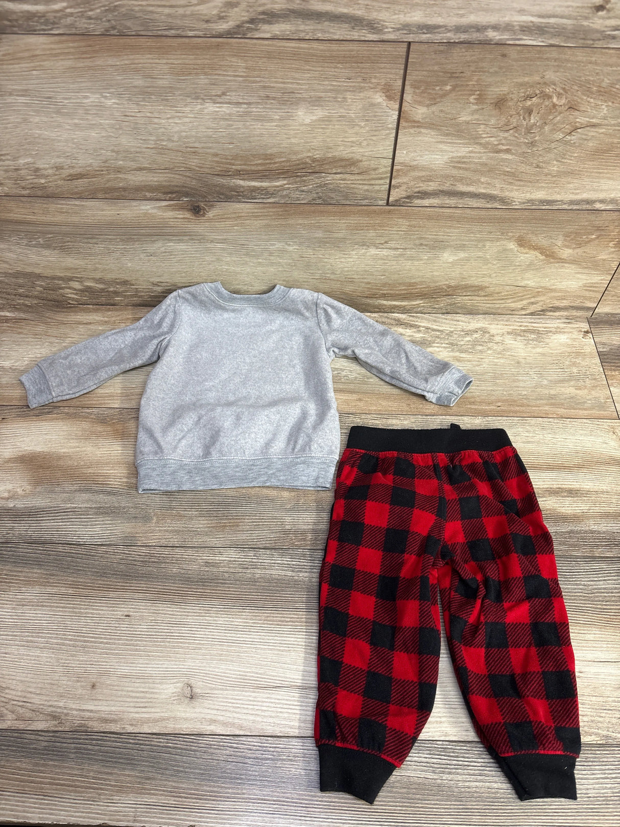 Just One You 2pc Santa Pajama Set Grey sz 12m