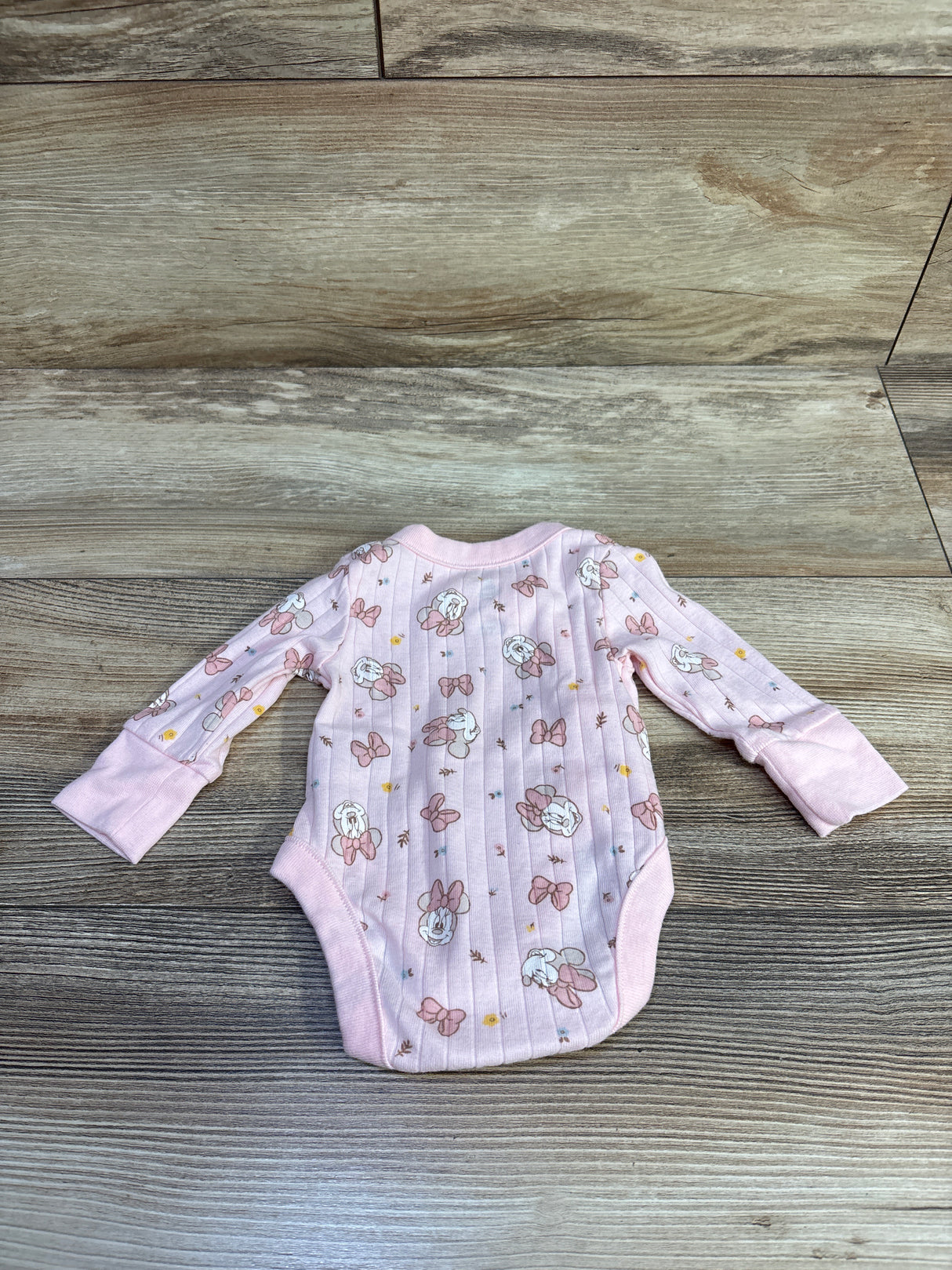 Disney Baby Minnie Mouse Kimono Bodysuit Pink sz Newborn