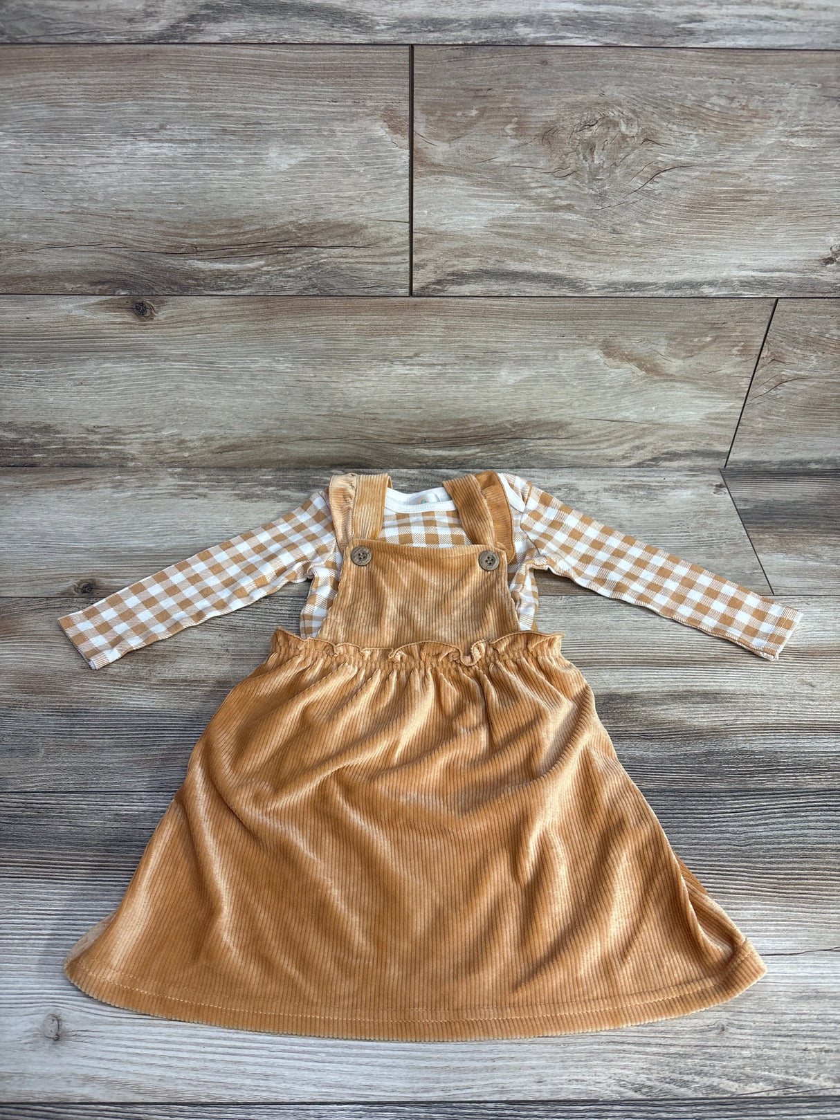 Willow+ Whimsy 2pc Velour Ribbed Skirtall & Bodysuit Set sz 18m