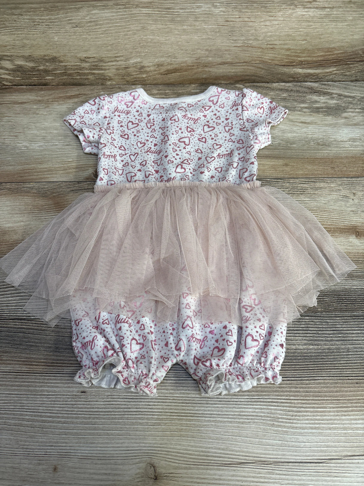 Juicy Couture Heart Tulle Romper White sz 12m - Me n Mommy To Be