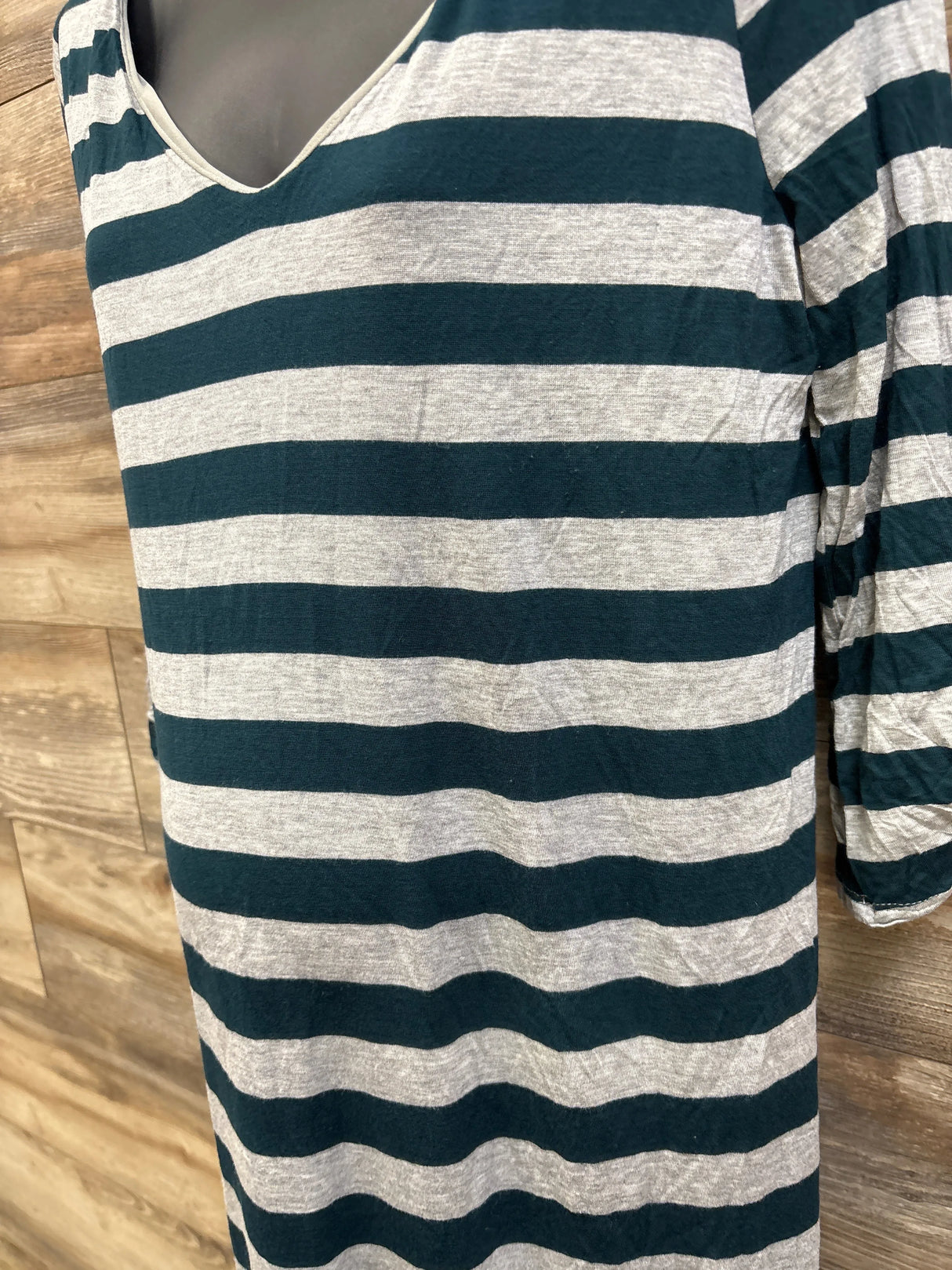 Pinkblush Maternity Striped Tunic Grey sz Large