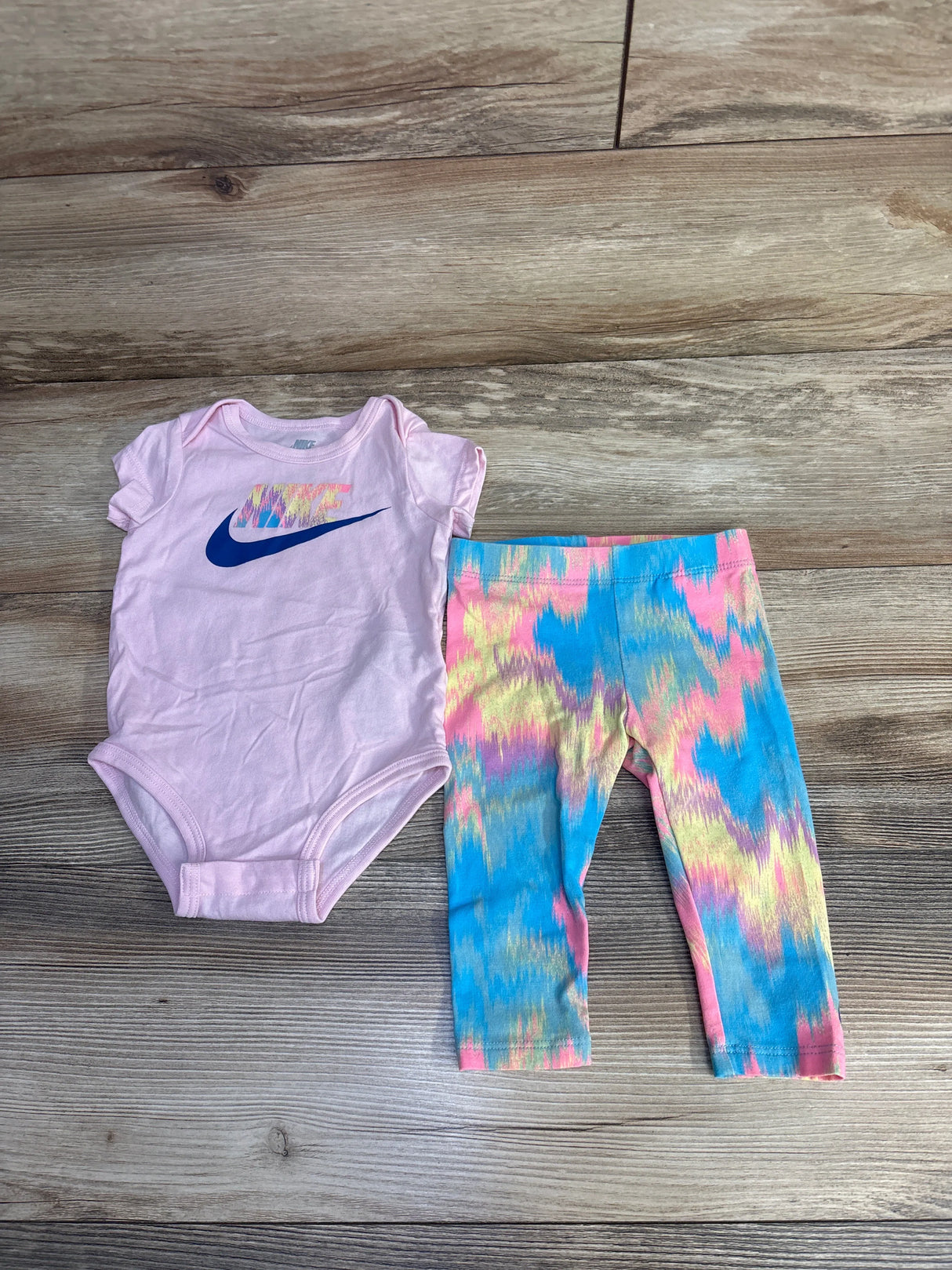 Nike 2pc Bodysuit & Leggings Set Pink sz 6m - Me n Mommy To Be