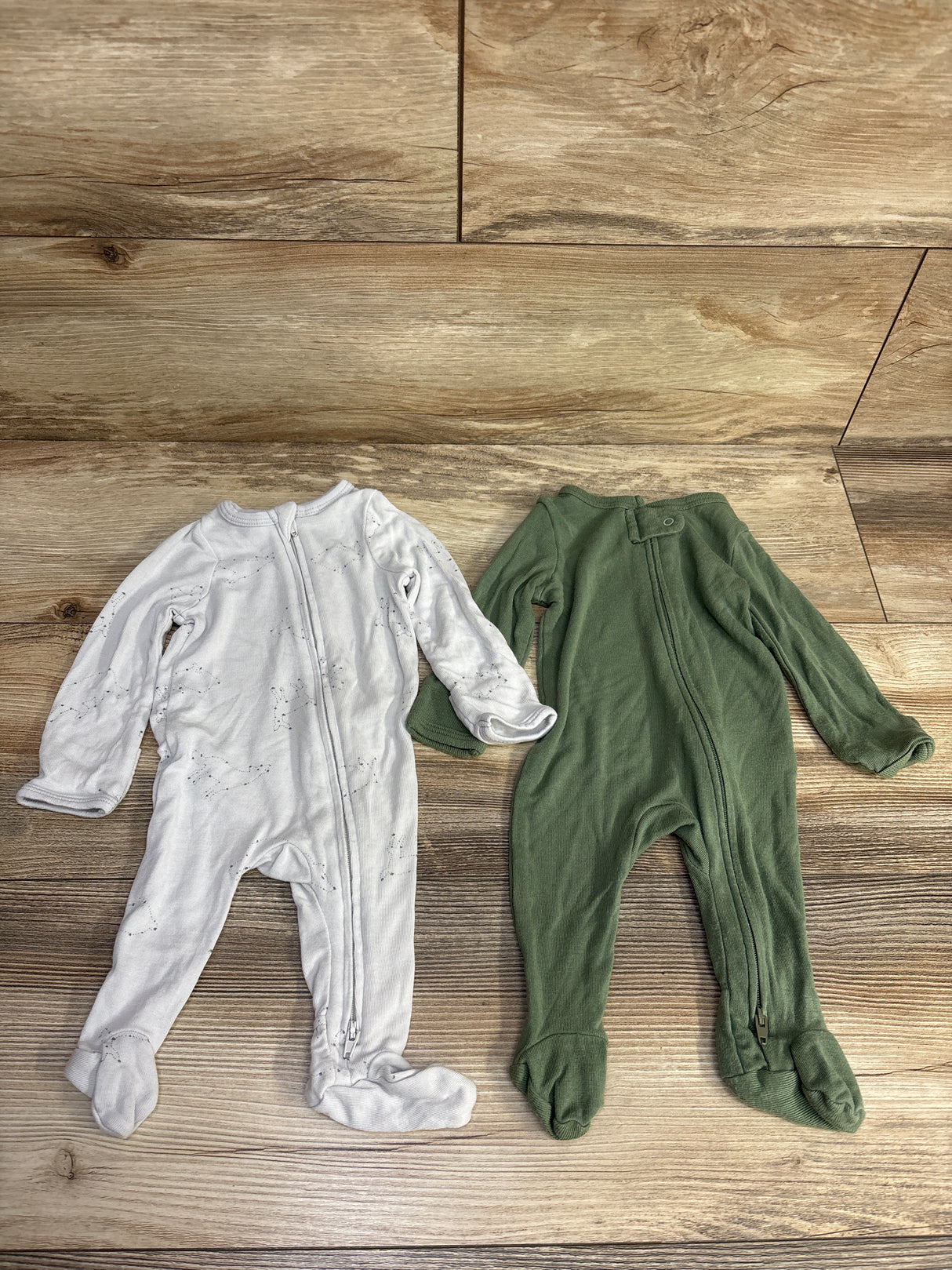 Cloud Island 2pk So Very Soft Modal Blend Sleep N' Plays Green sz Newborn