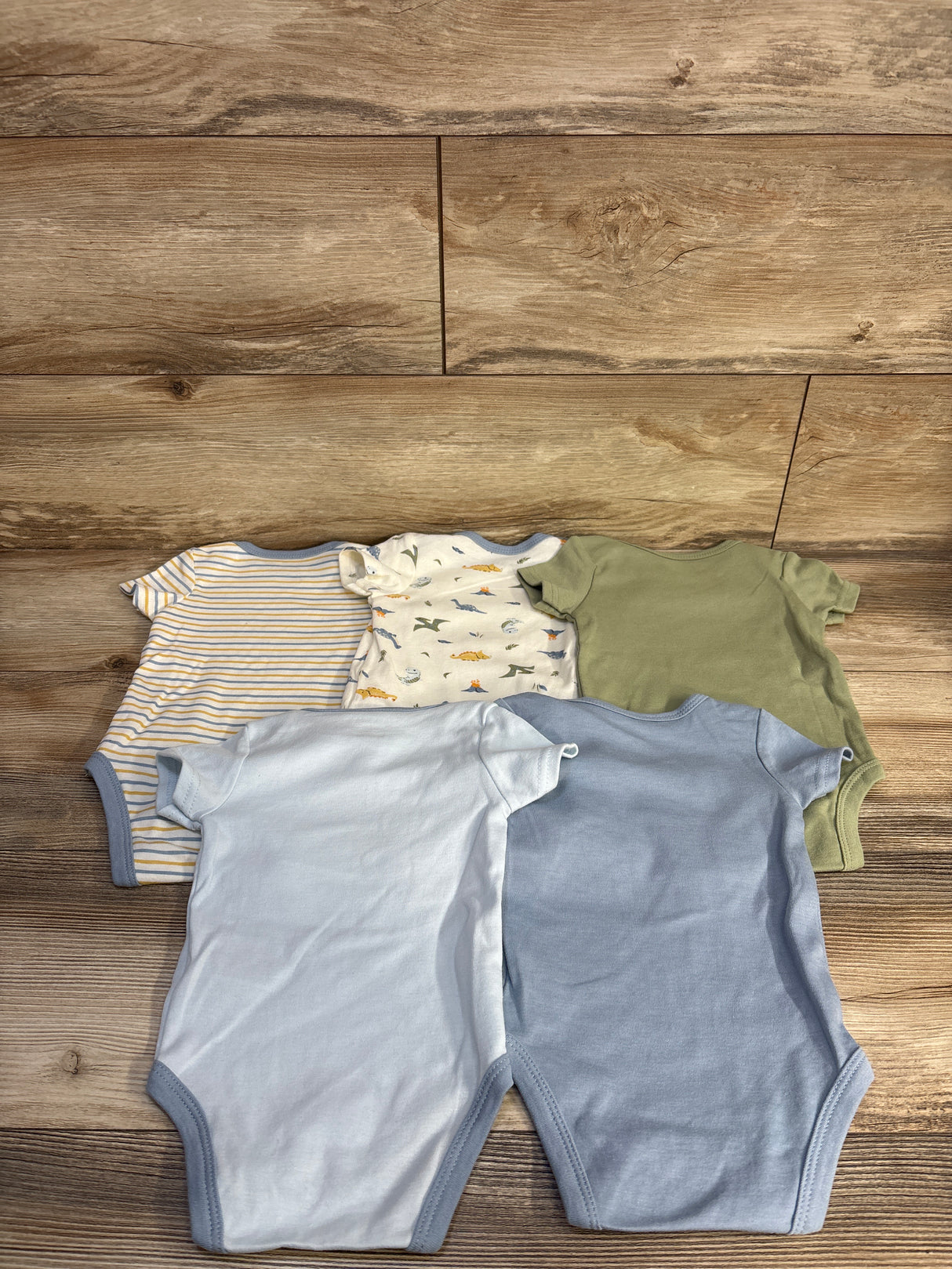 Chick Pea 5pk Bodysuit Set Blue sz 6-9m