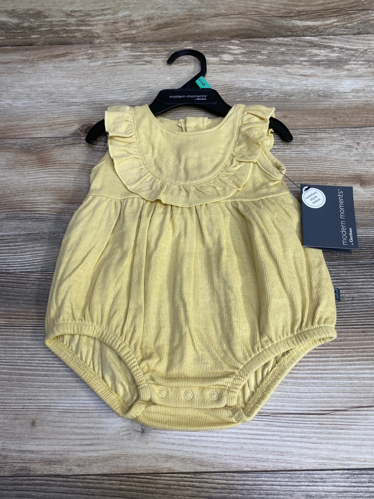NEW Modern Moments Ruffle Bubble Romper Yellow sz 6-9m - Me n Mommy To Be