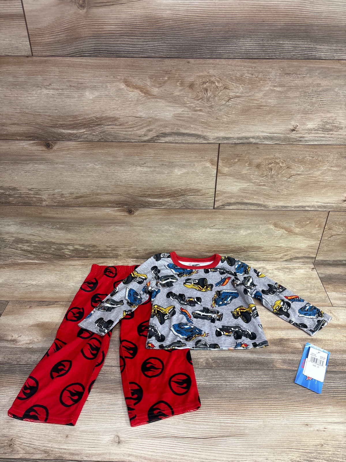 NEW Hot Wheels 2pc Pajama Set Grey sz 2T