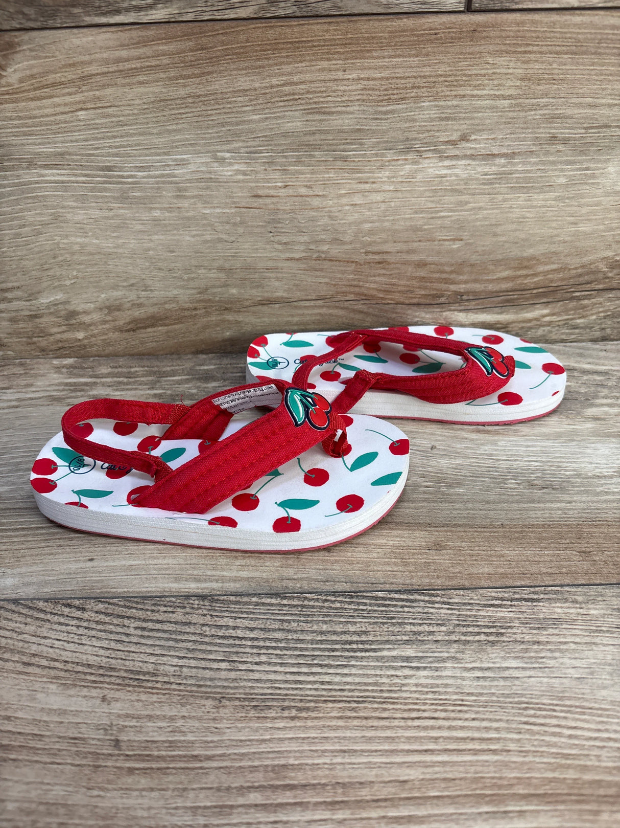 Cat & Jack Cherry Pepin Flip Flop Sandals sz 9/10c - Me n Mommy To Be