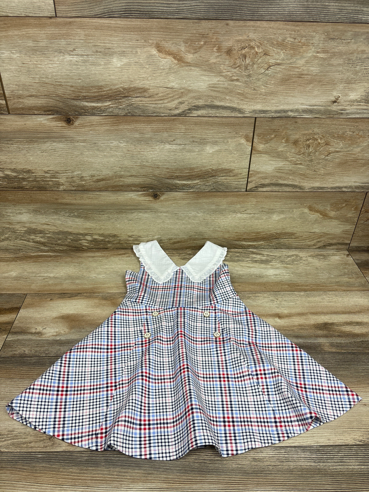 NEW Janie & Jack Ruffle Collar Sleeveless Ponte Dress White sz 4T