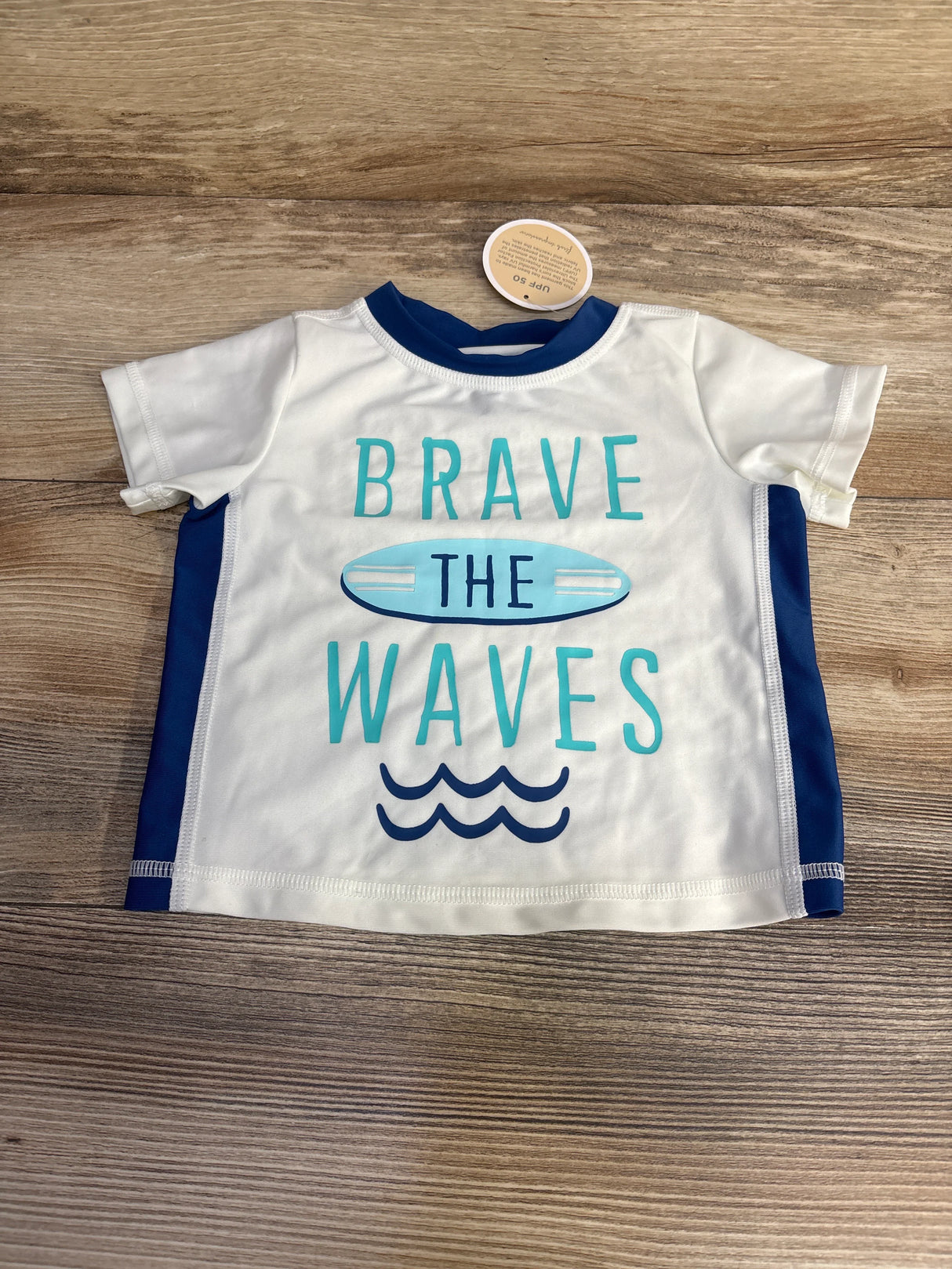 NEW First Impressions Brave The Waves Rashguard White sz 12m - Me n Mommy To Be