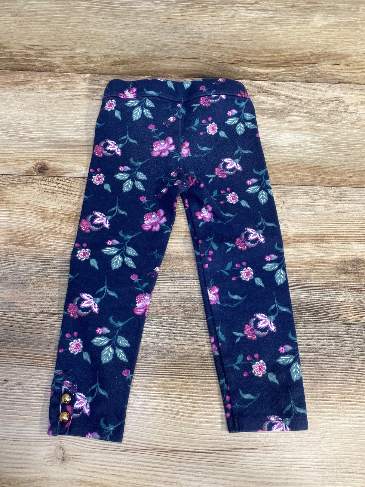 Janie and Jack Floral Ponte Pant Navy sz 3T - Me n Mommy To Be